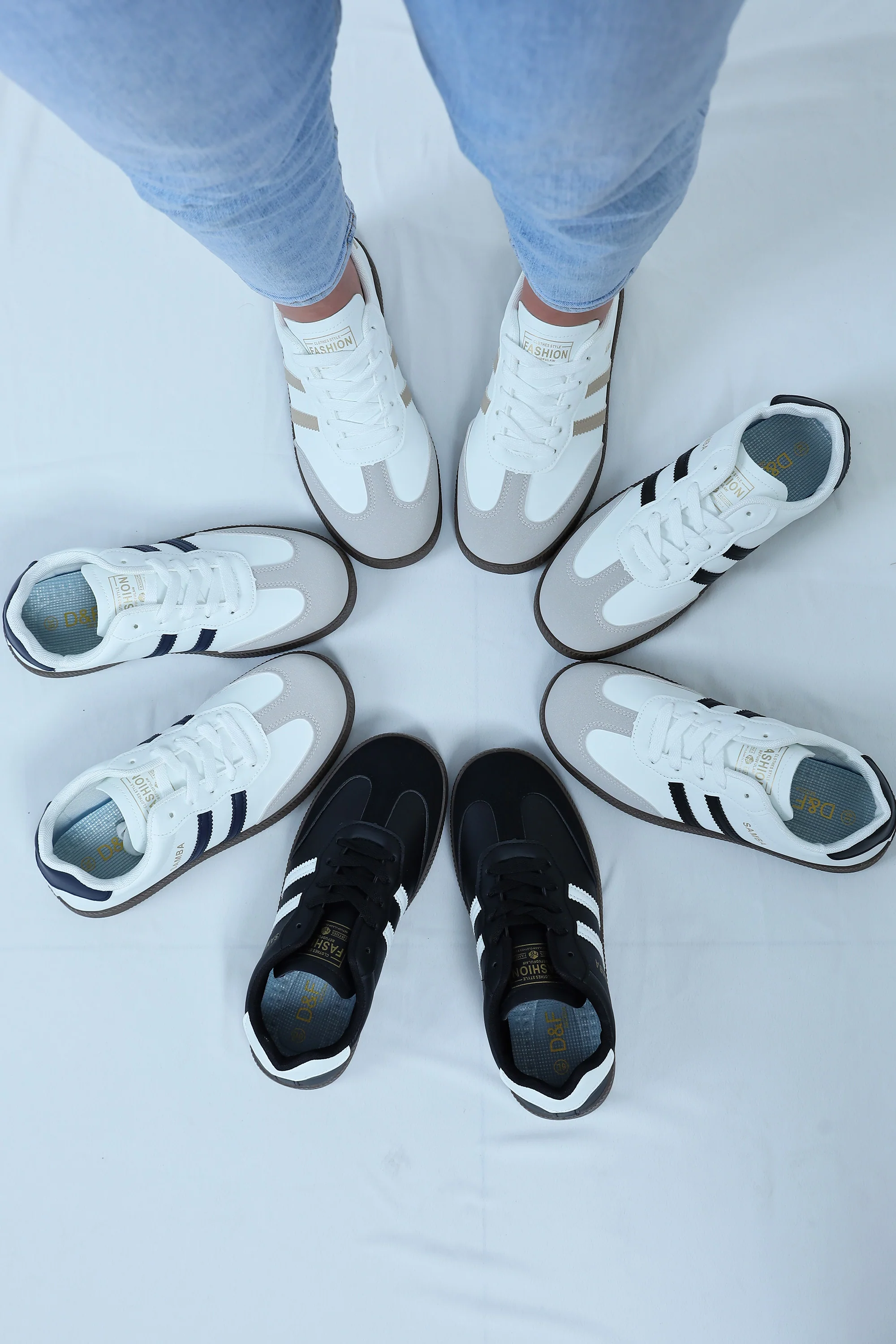 Two-Tone Samba Sneakers