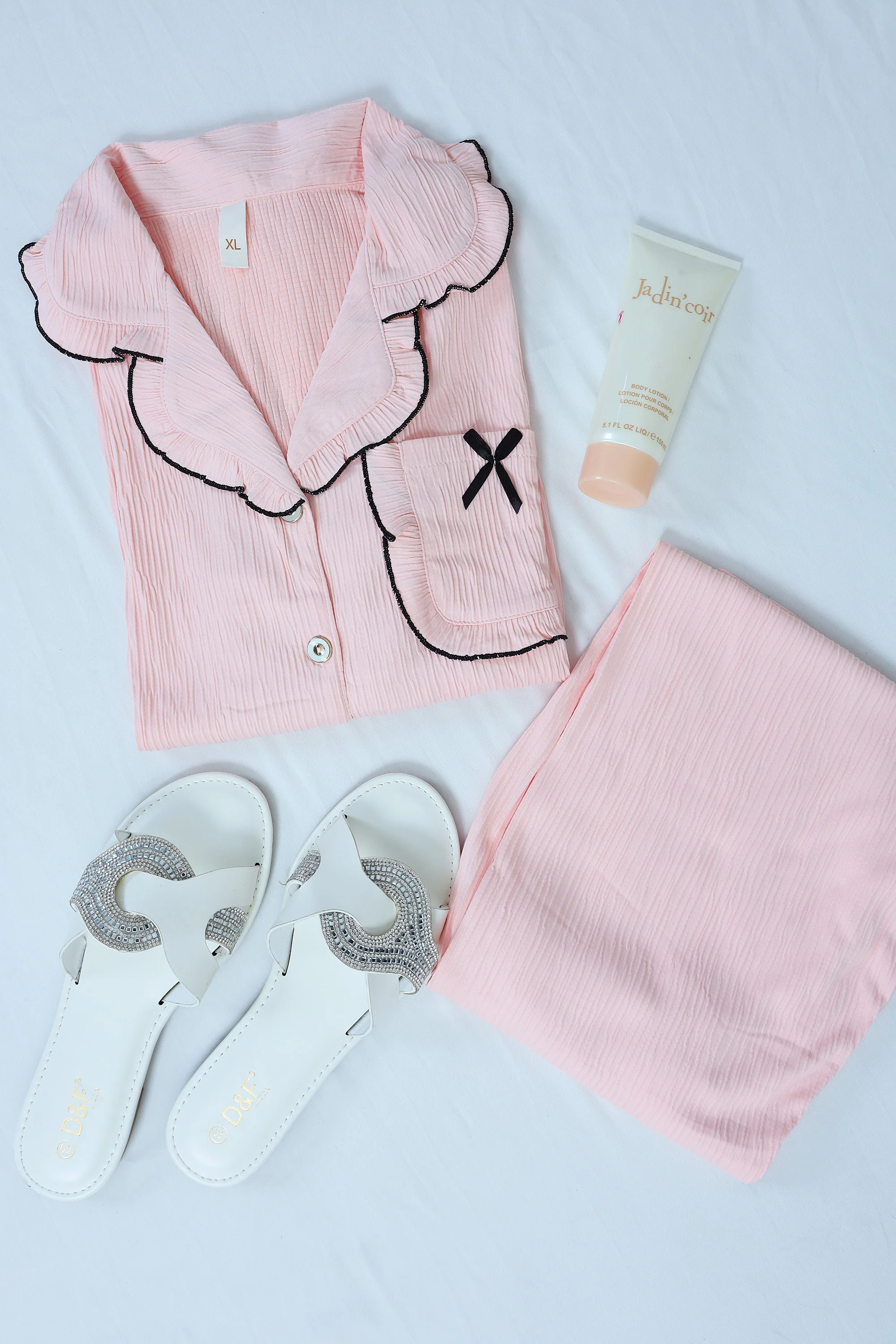 Ruffled Pajama Set