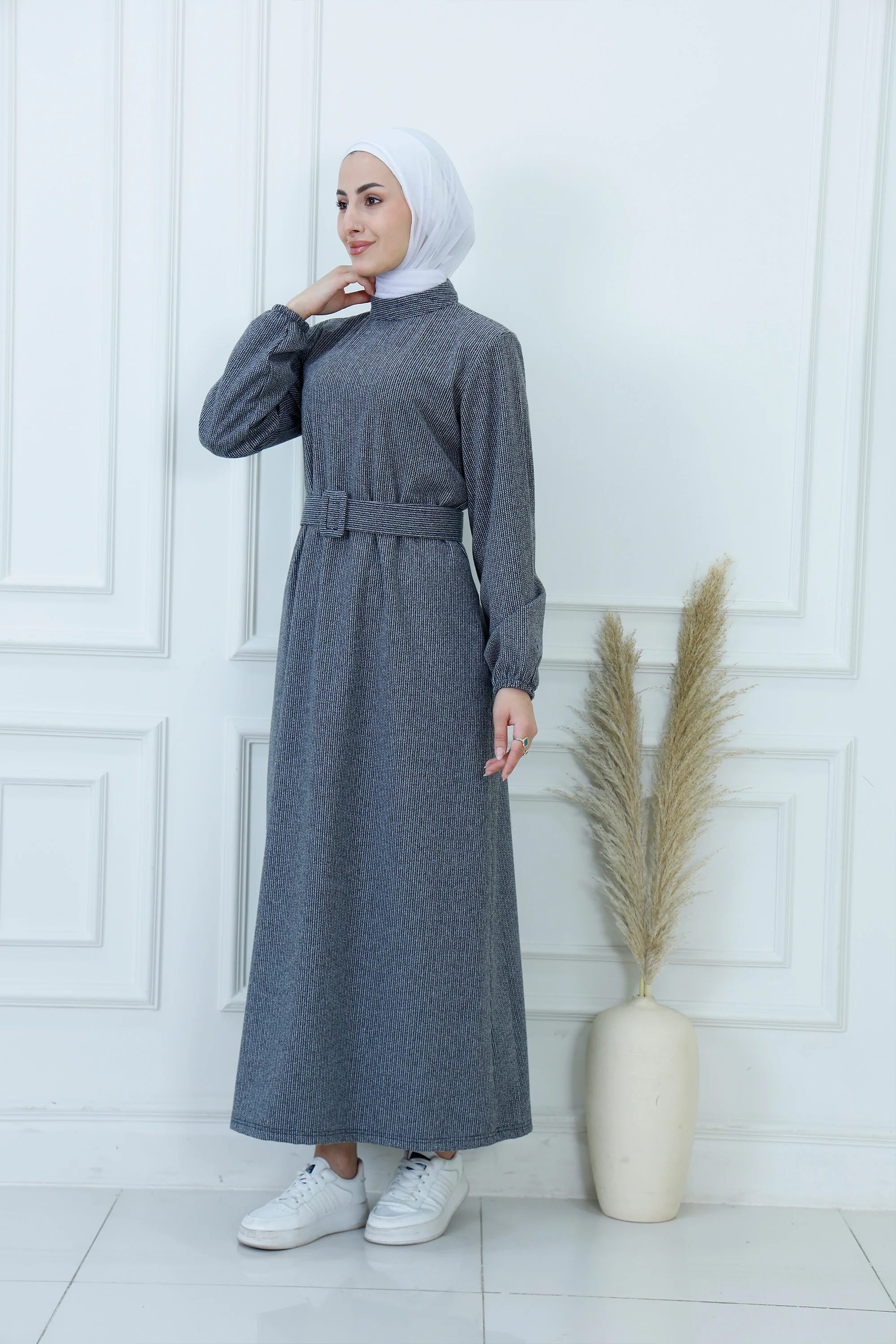 The Textured Mock-Neck Dress