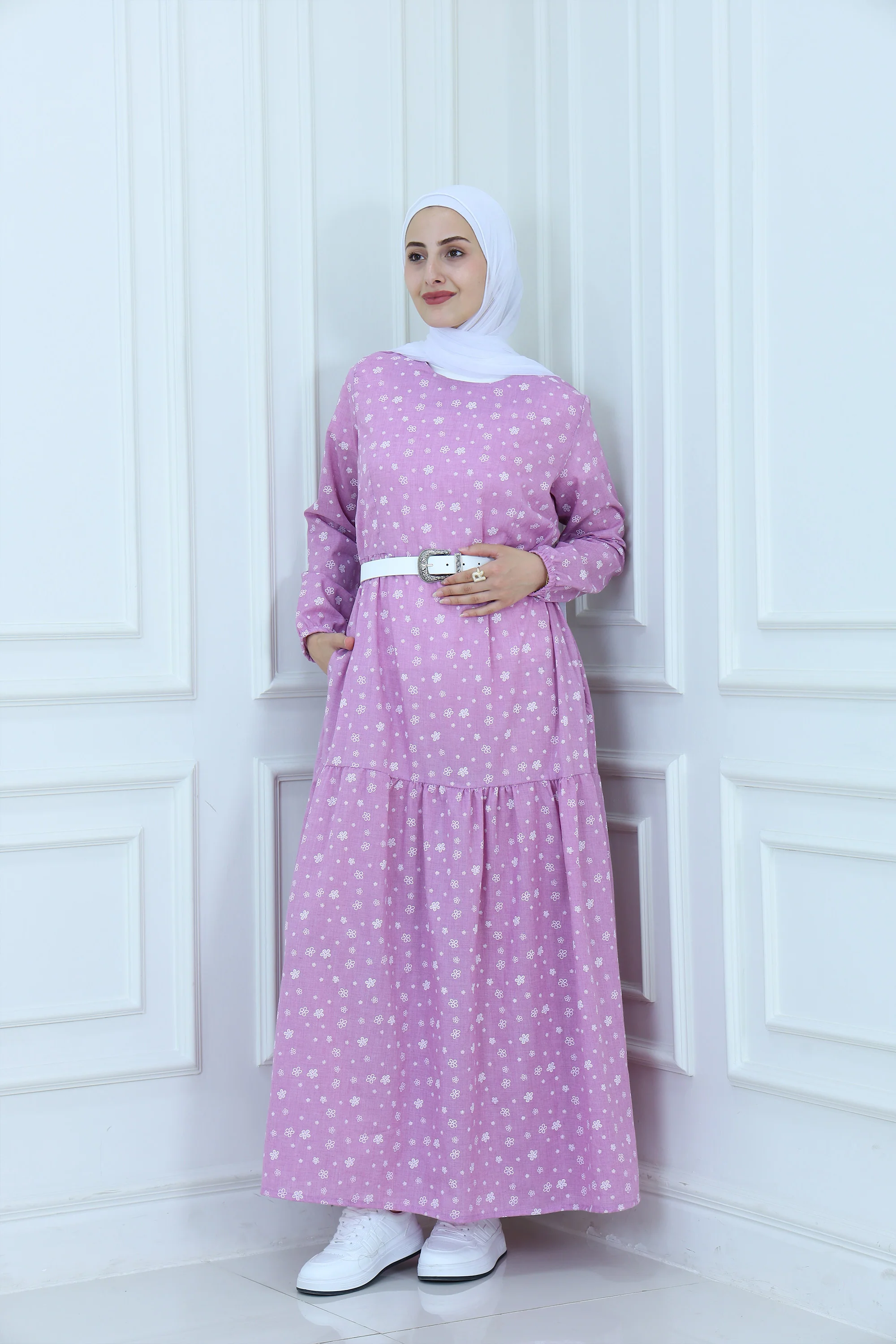 Flowers Printed Tiered Maxi Dress