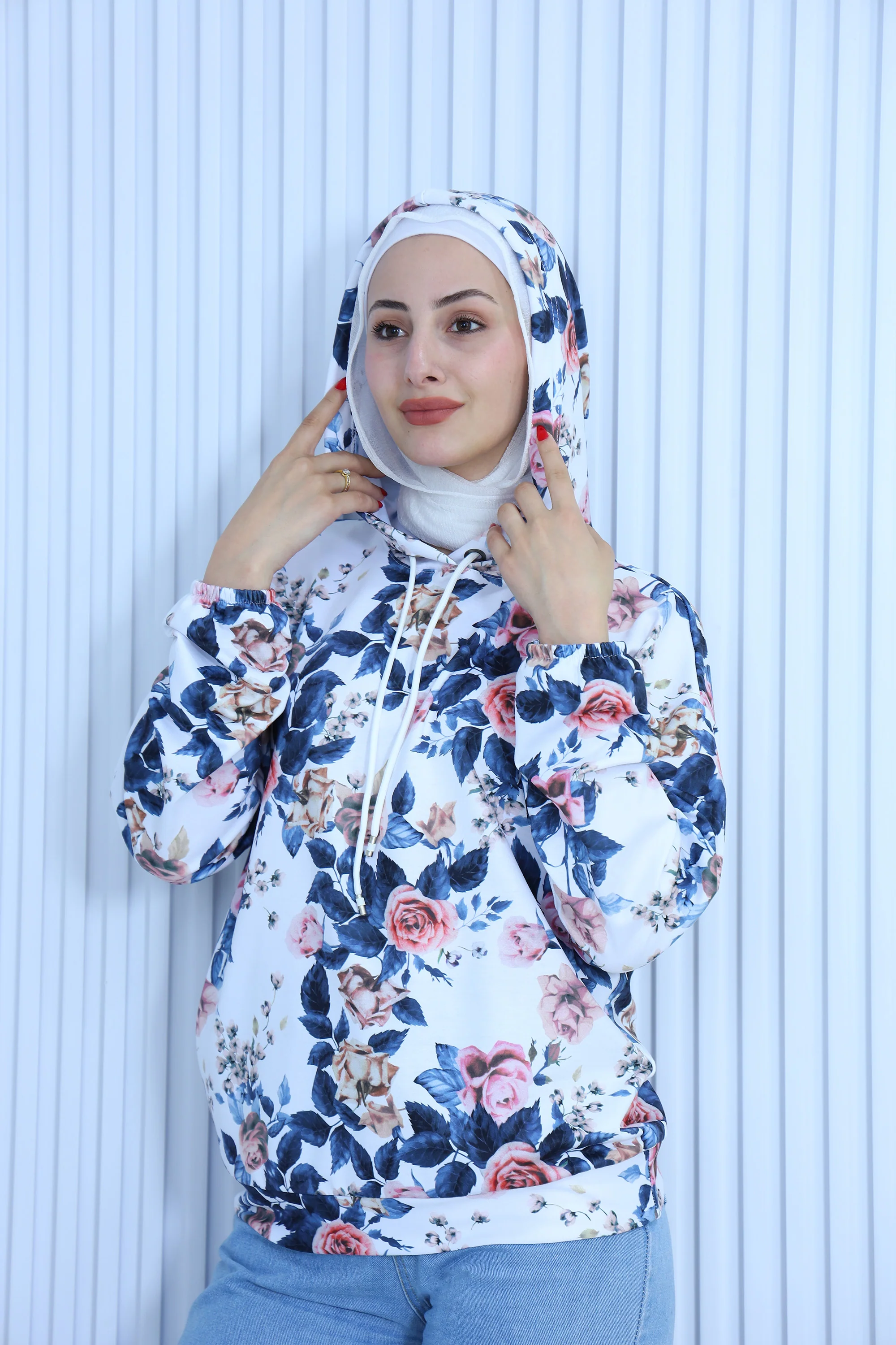 Floral Print Hoodie for Women