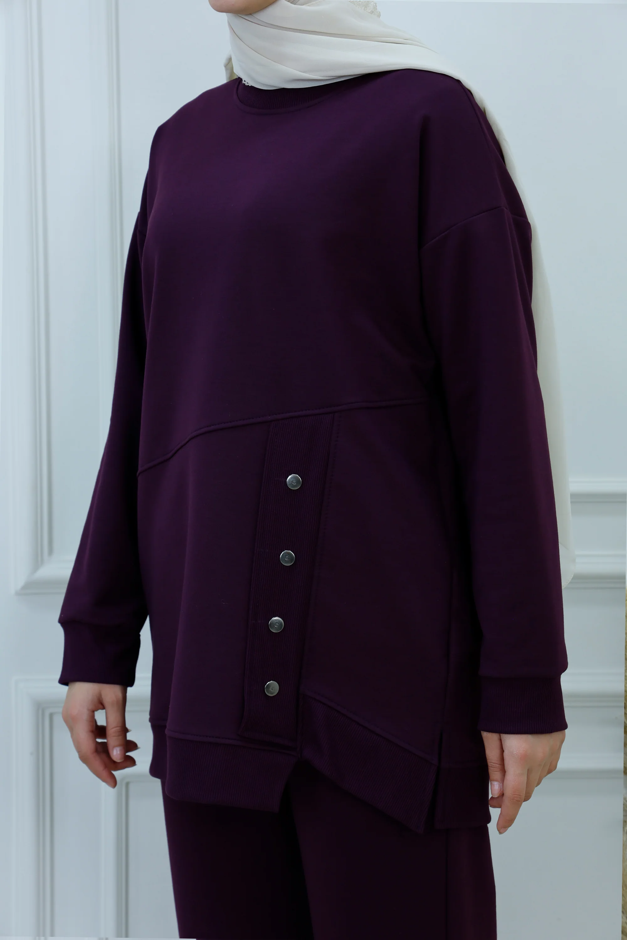 Sophisticated Cotton Two-Pieces Tracksuit