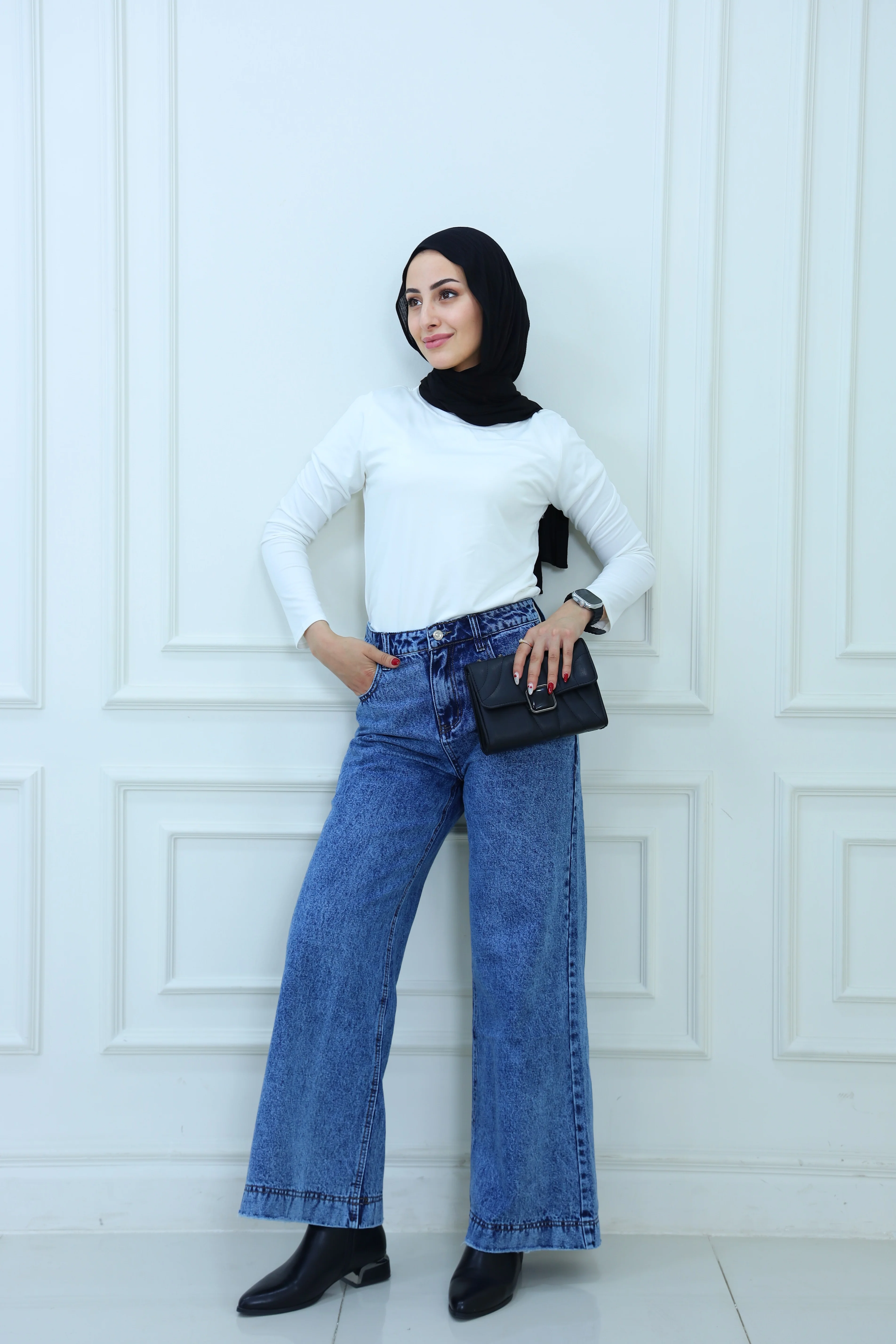 High-Waist Wide Leg Jeans for Women