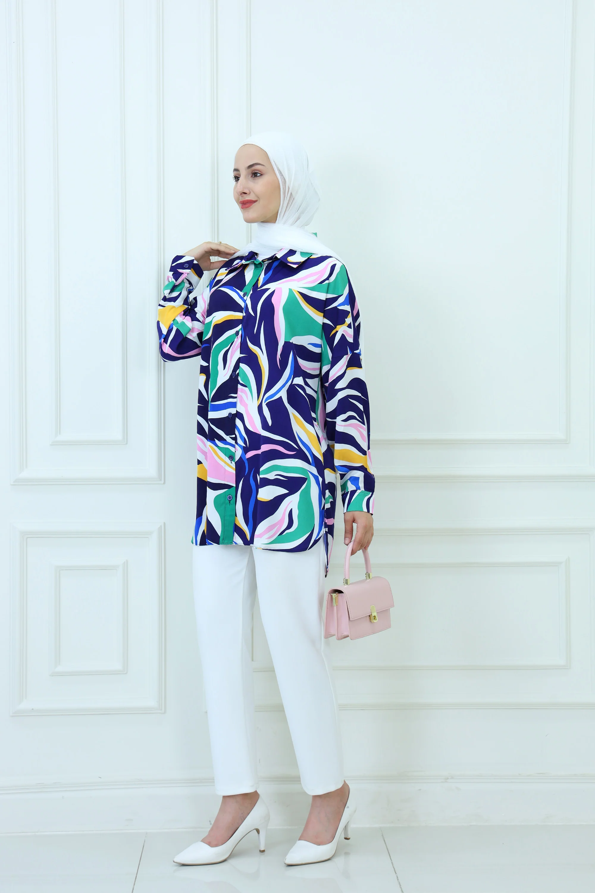 Boyfriend-Fit Patterned Shirt