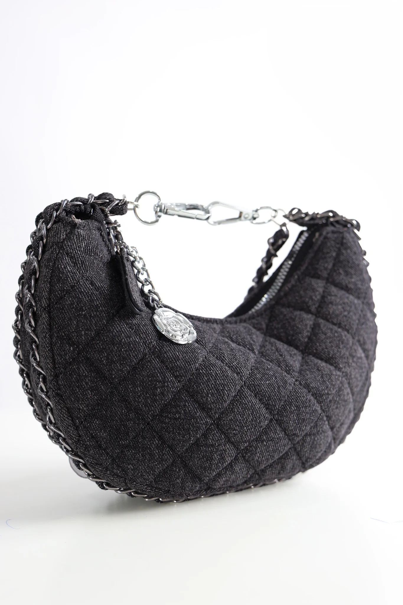 Jeans Flower Chain Hand Bag