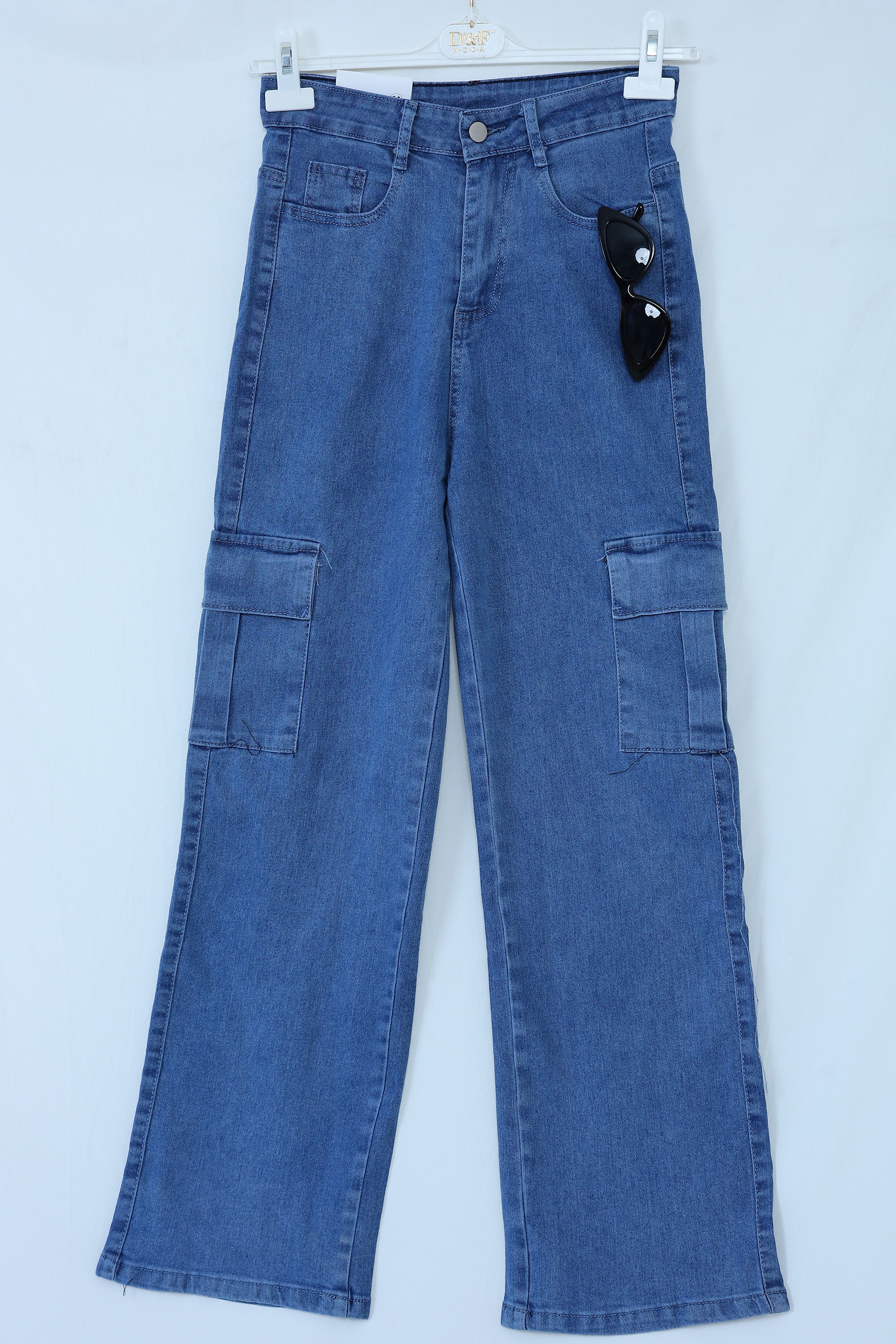 High-Waist Jungle Denim Light Jeans