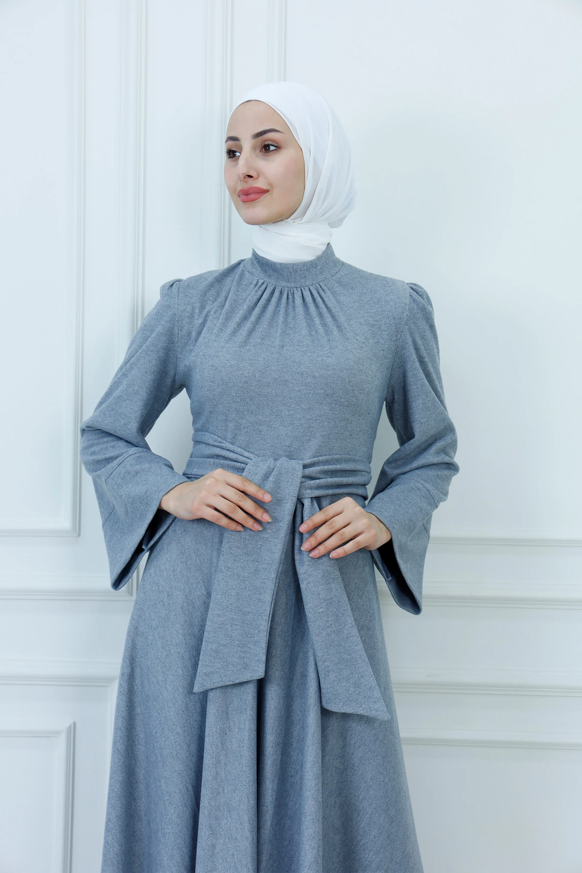 The Gathered Neck Maxi Dress