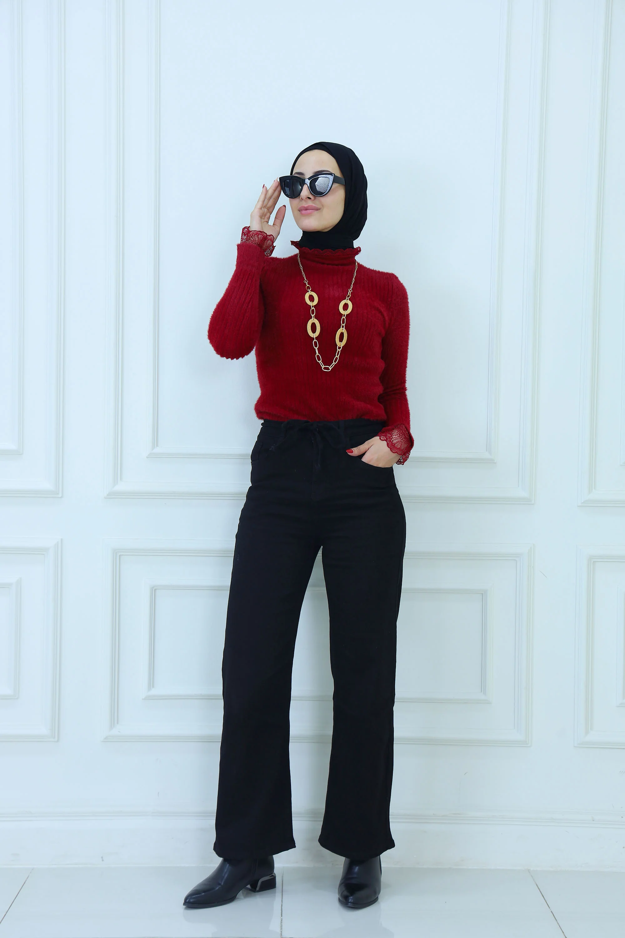 High-Waist Straight Leg Jeans for Women