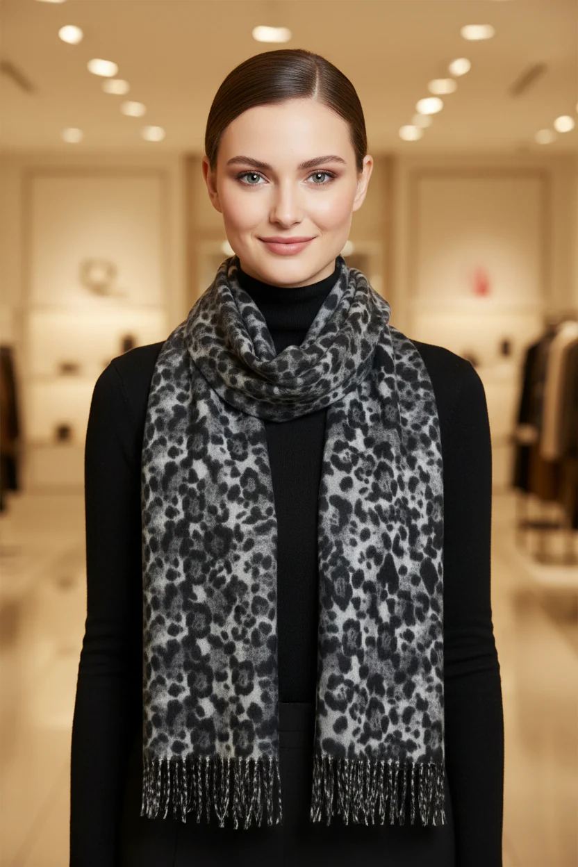 Leopard Luxe Winter Scarf �C Soft, Warm & Stylish