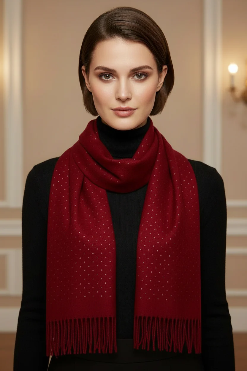 Women��s Premium Rhinestone Strass Scarf �C Soft Winter Scarf