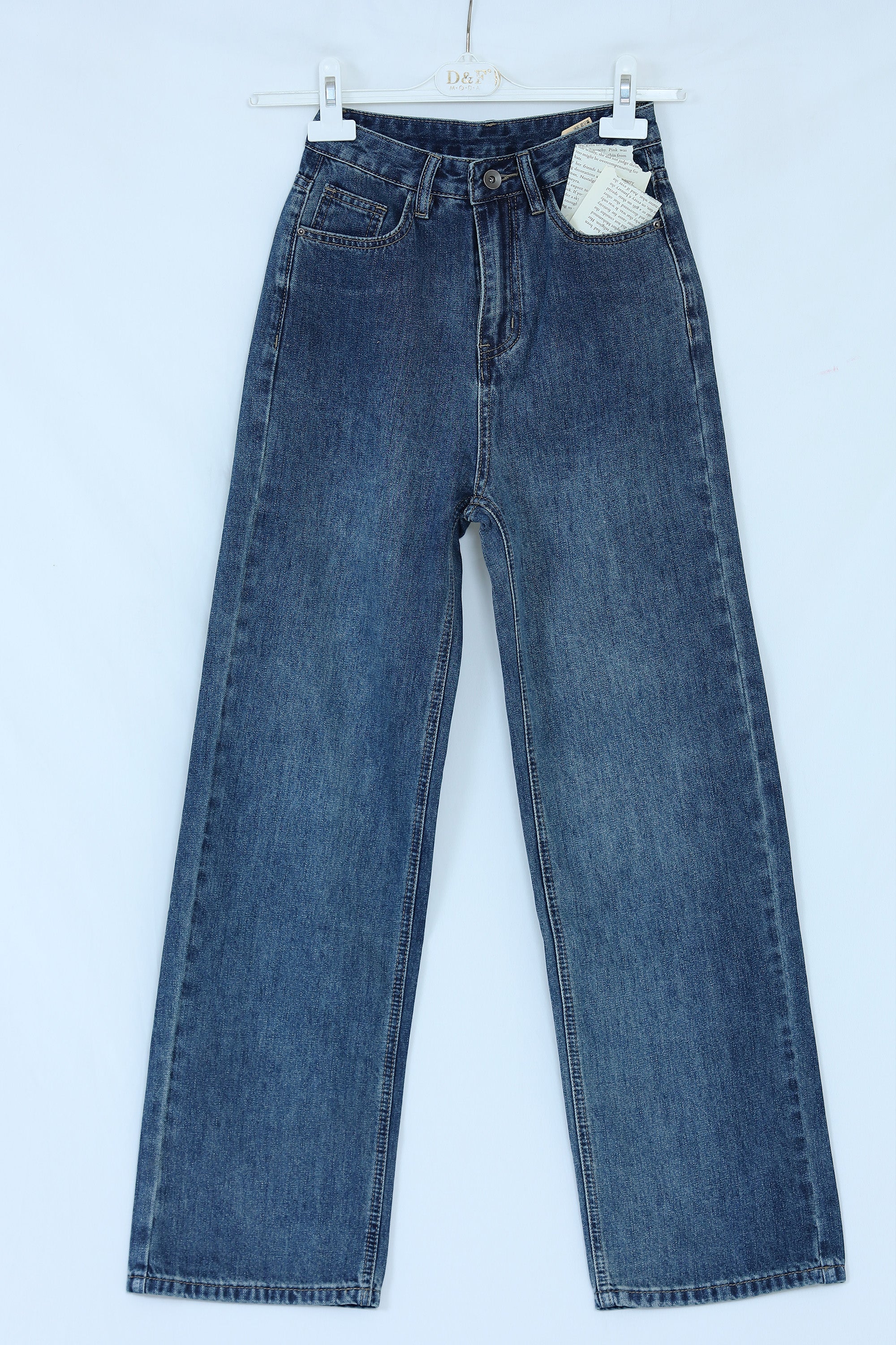 Snatched Waist Straight Leg Jeans