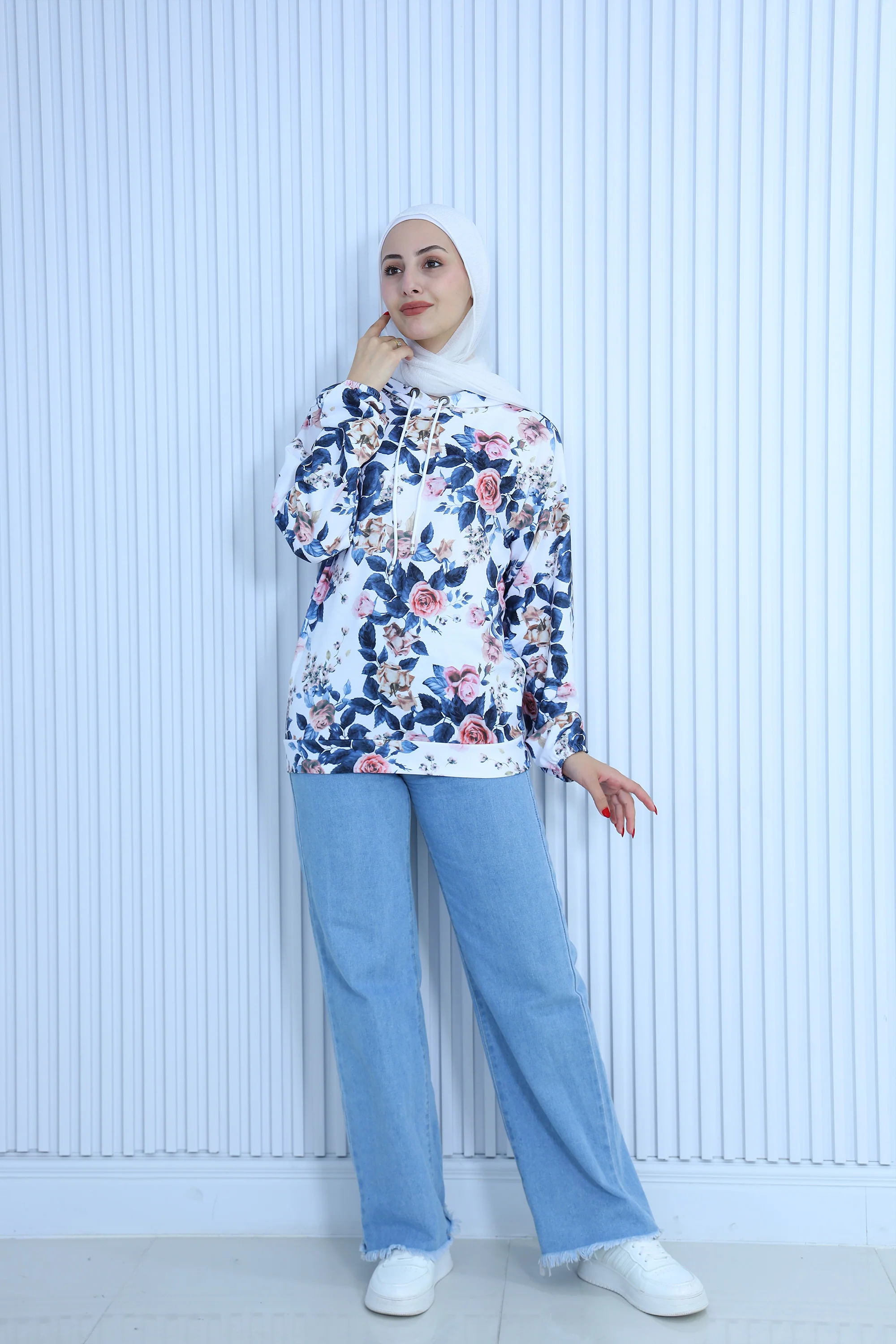 Floral Print Hoodie for Women