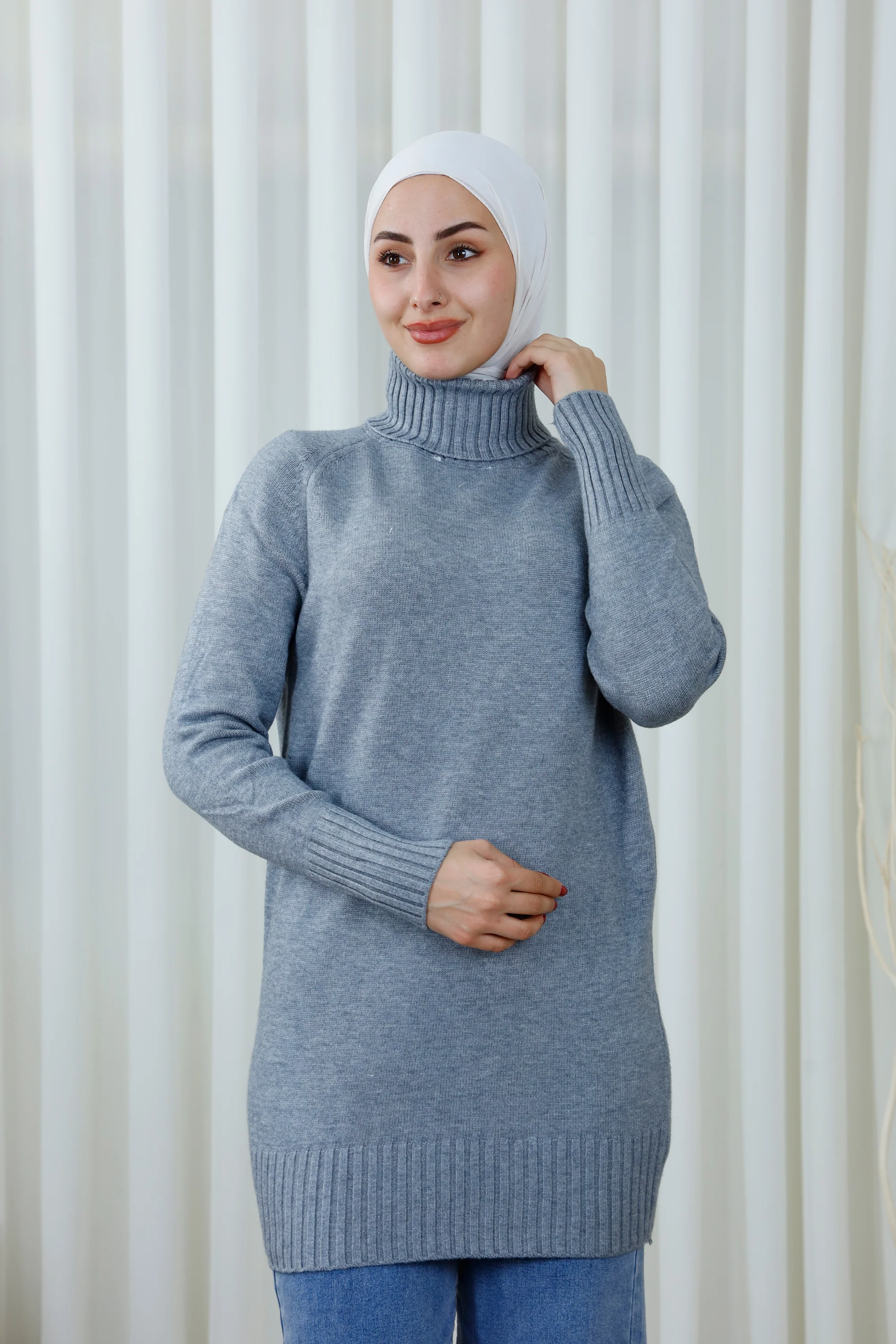 Classic Ribbed Turtleneck Sweater