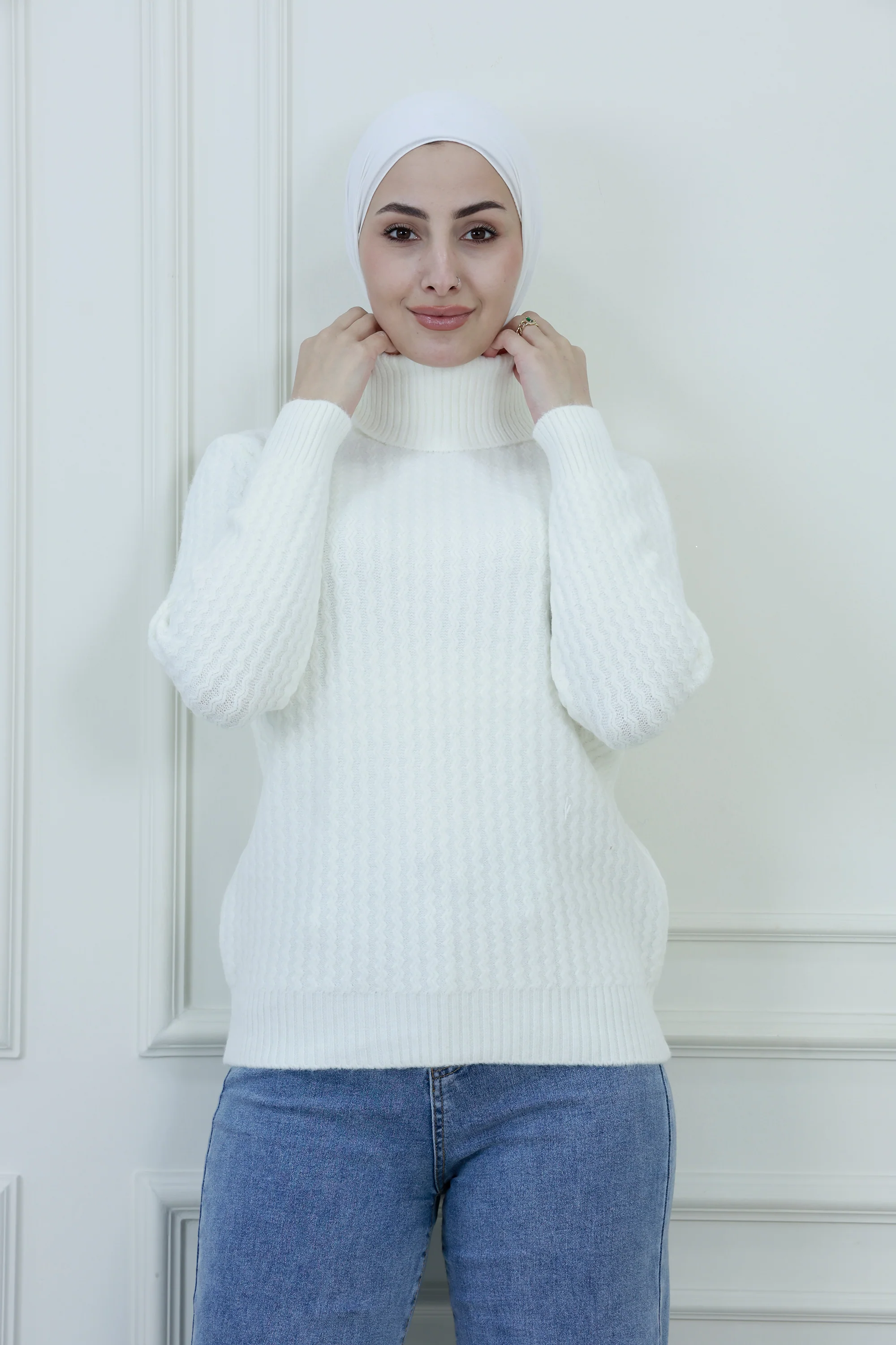Women��s Textured Turtleneck Sweater �C Soft Knit