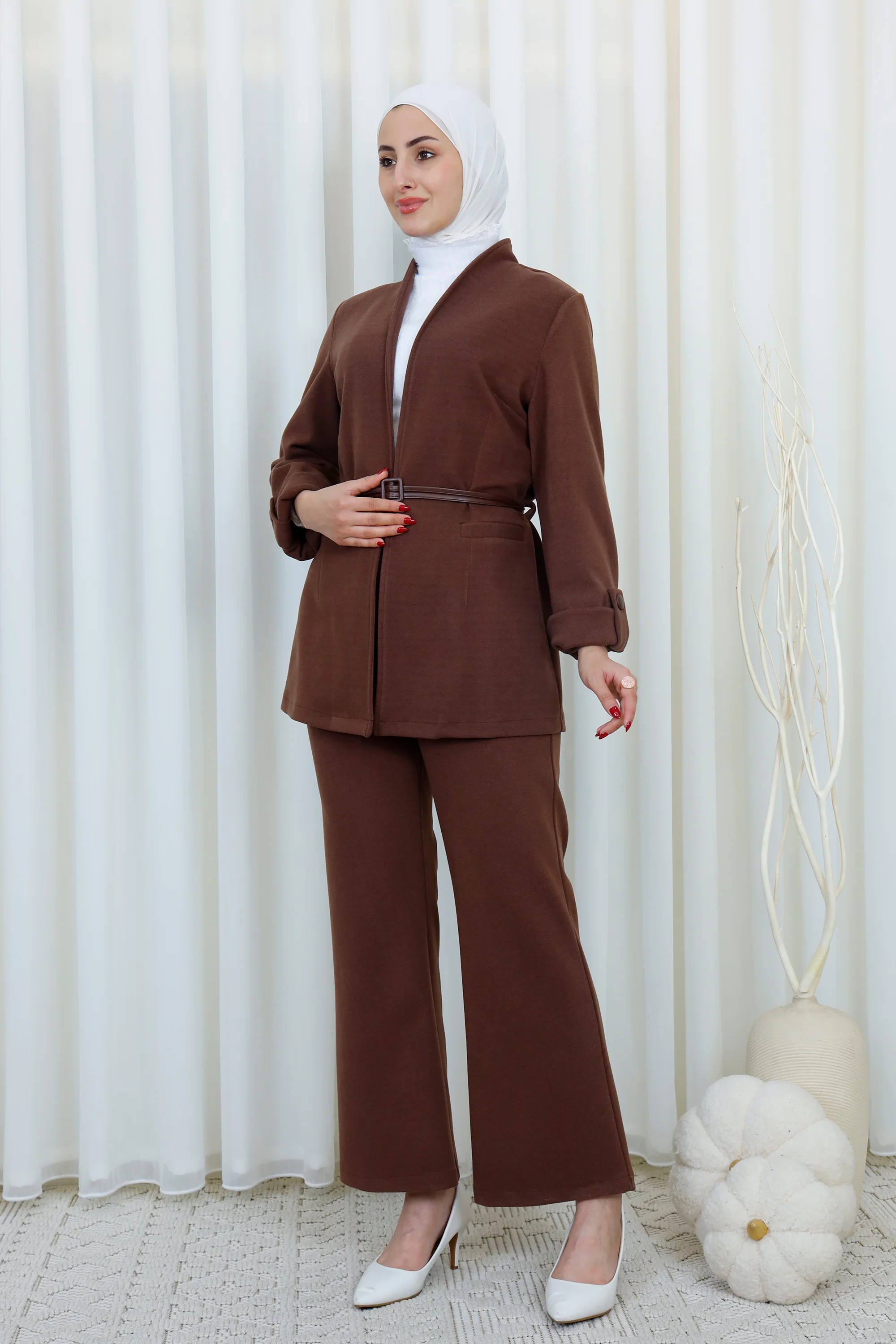 Women��s Formal Suit Set �C Blazer & Wide-Leg Pants