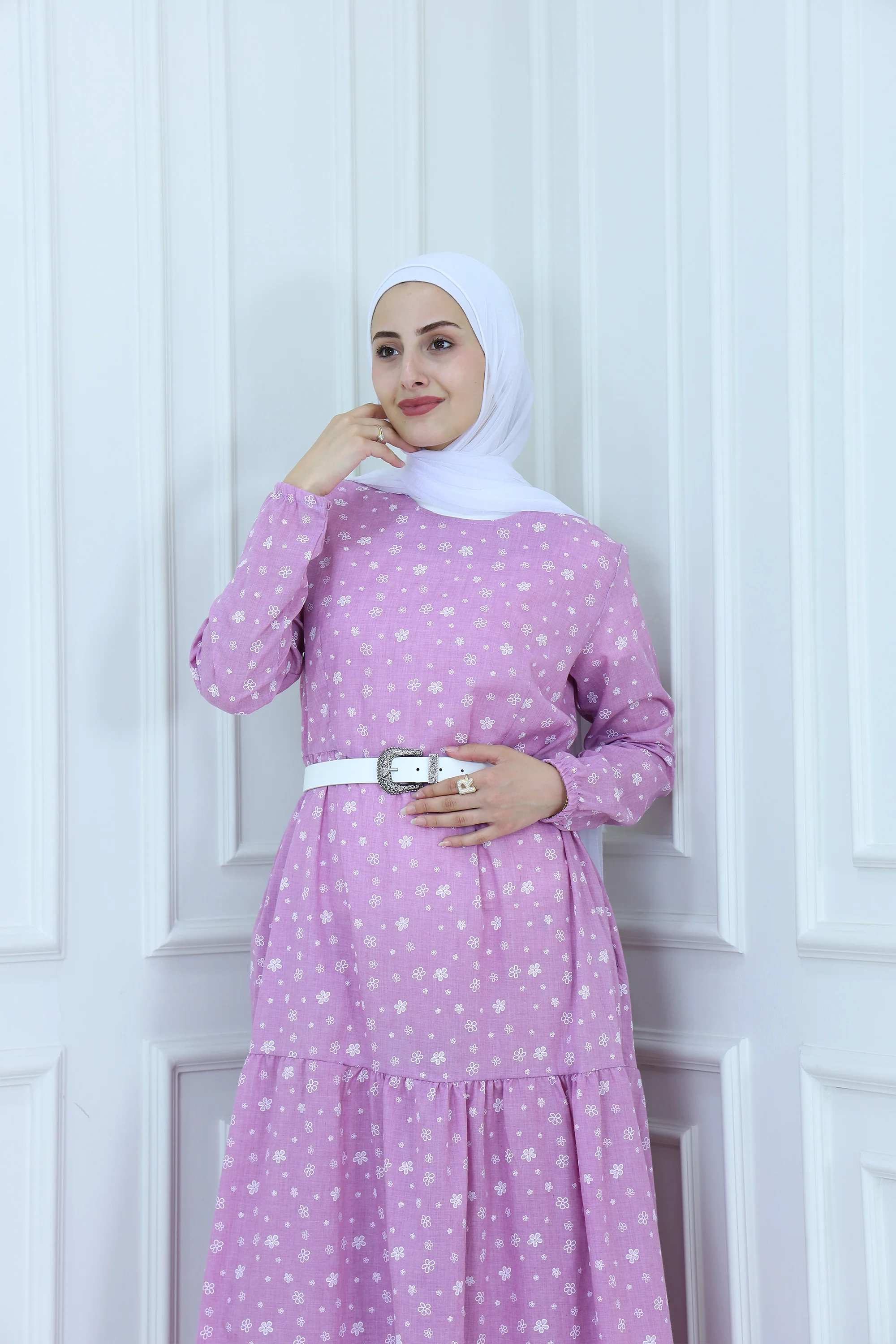 Flowers Printed Tiered Maxi Dress