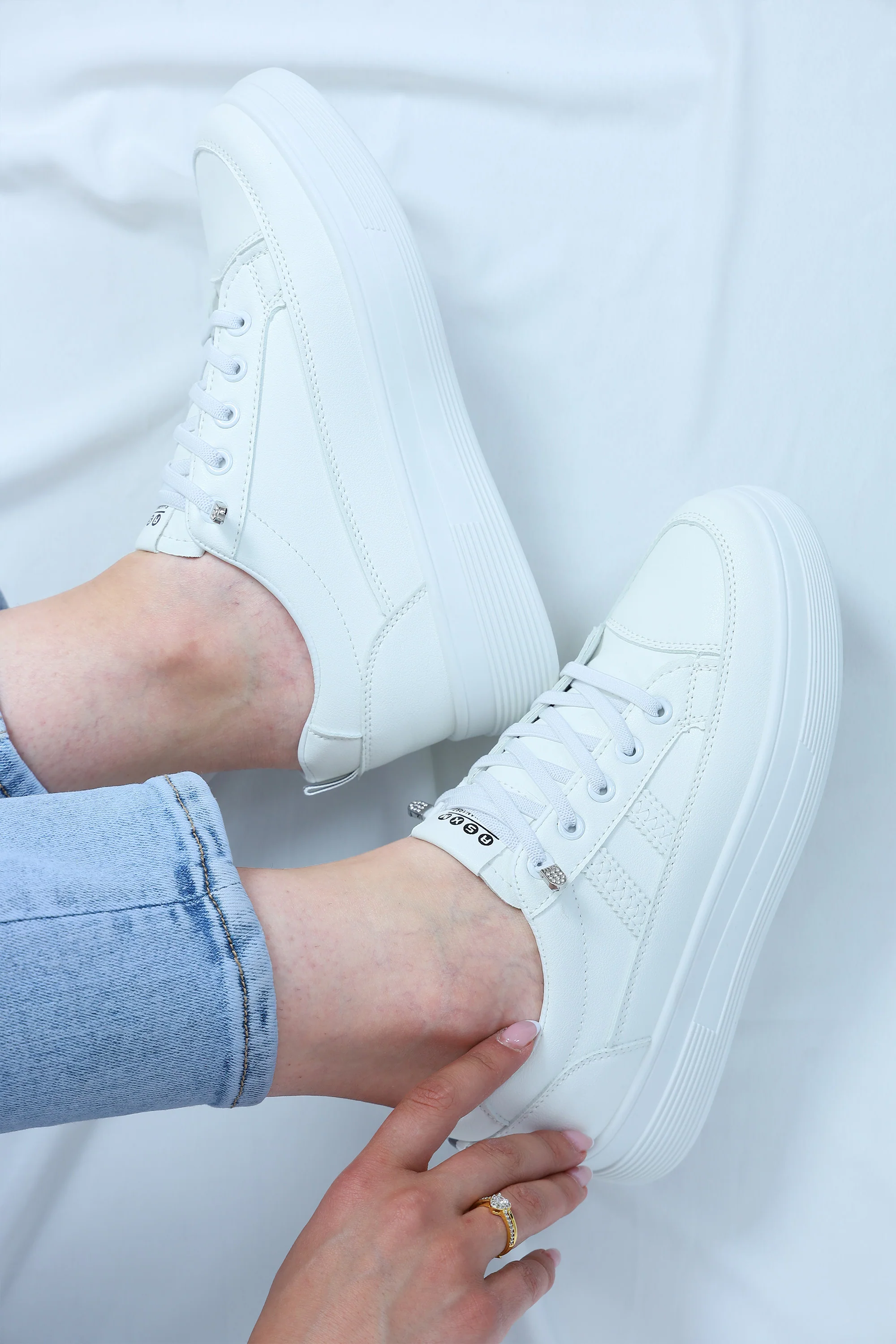 Classic White Platform Sneakers
