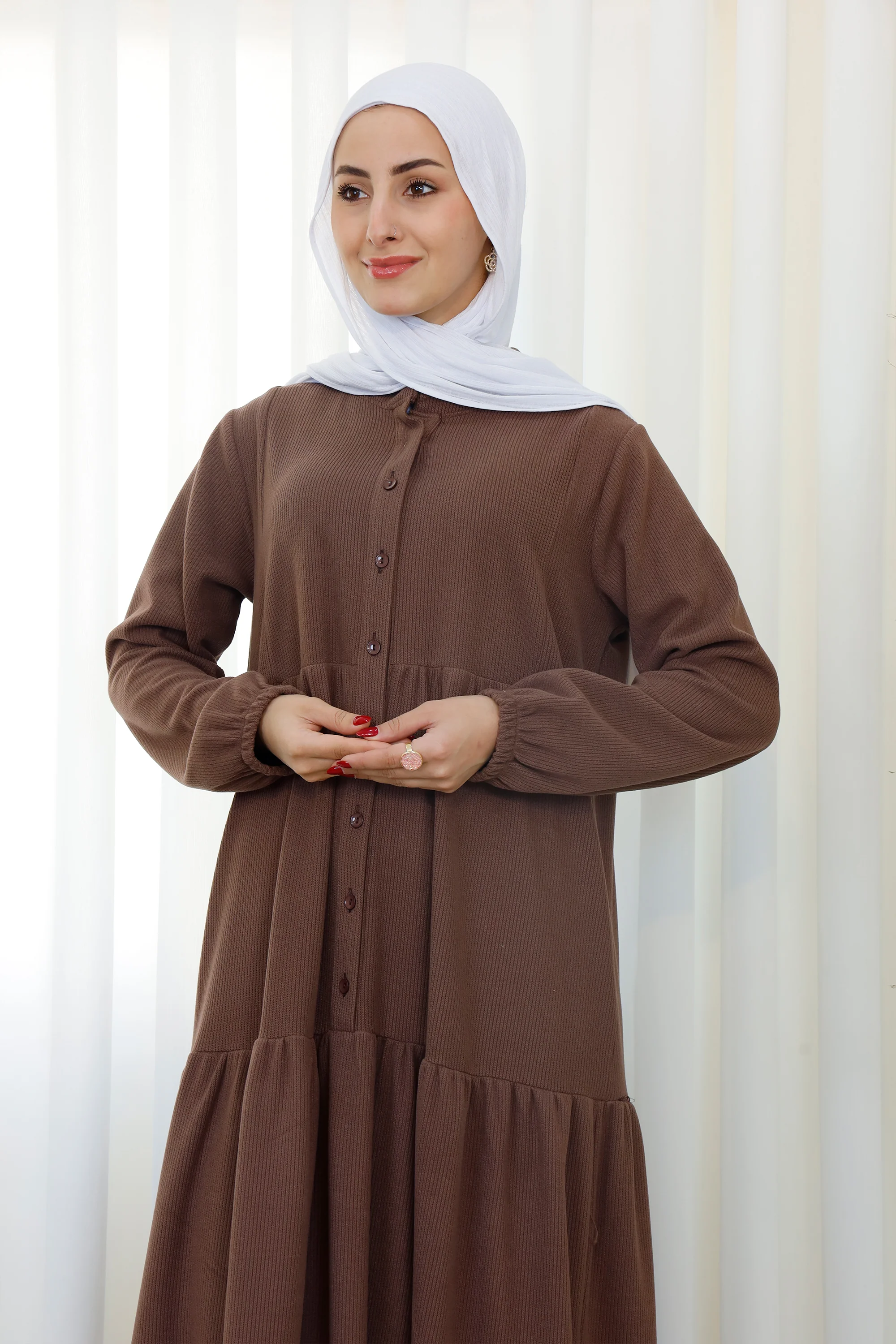 Ribbed Tiered Maxi Dress �C Modest & Elegant Everyday Wear