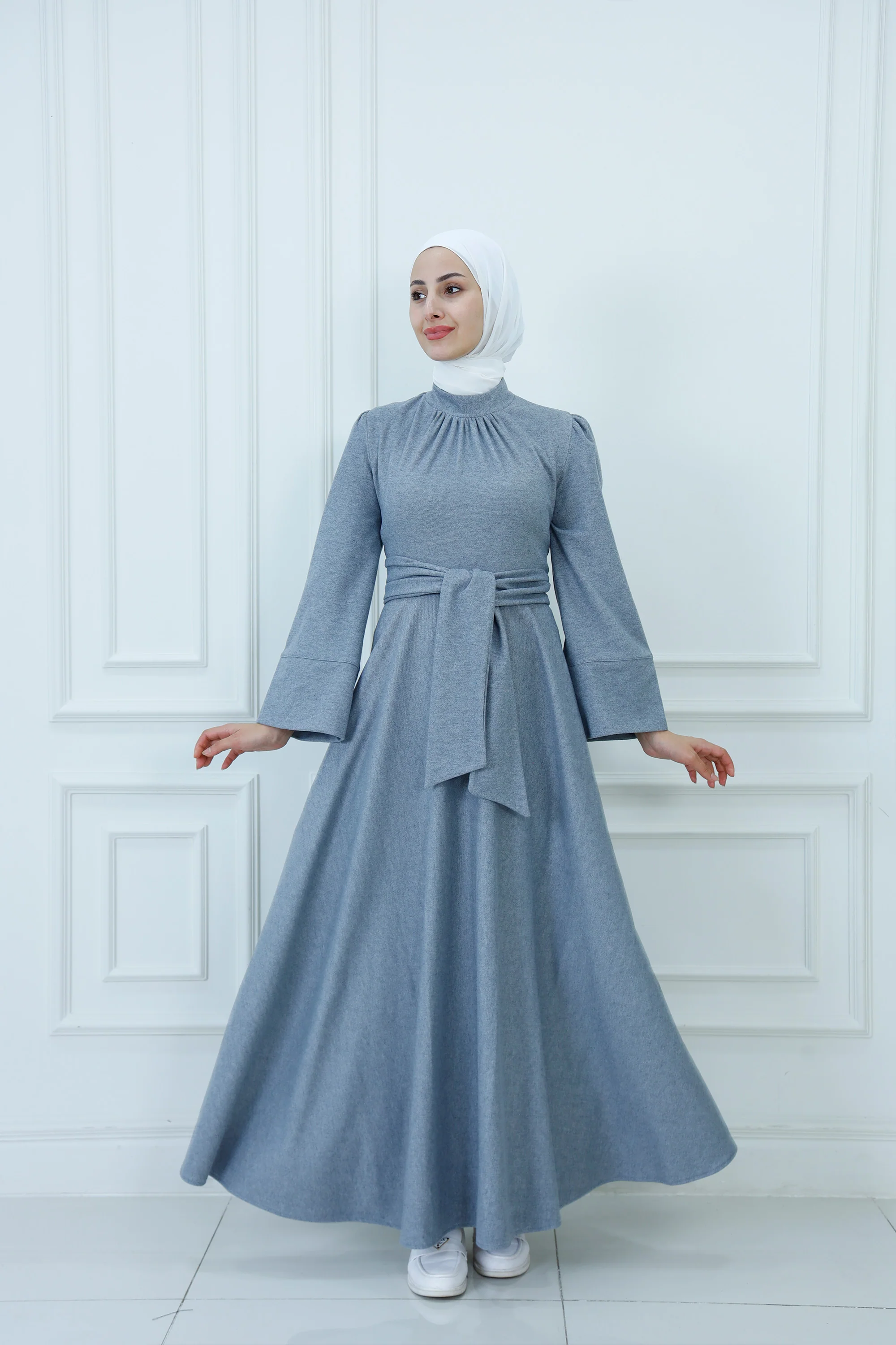 The Gathered Neck Maxi Dress