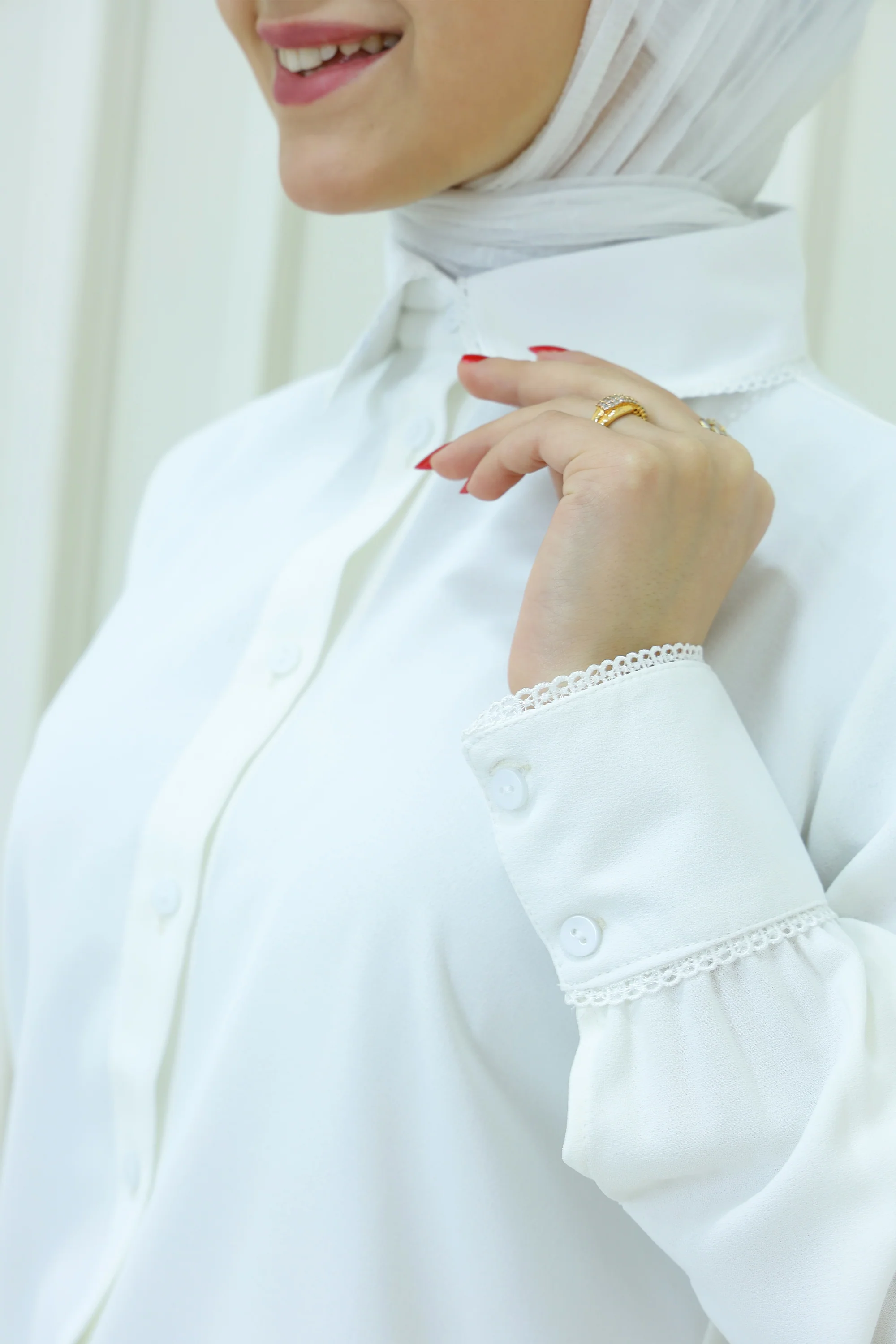 Short Plain White Shirt