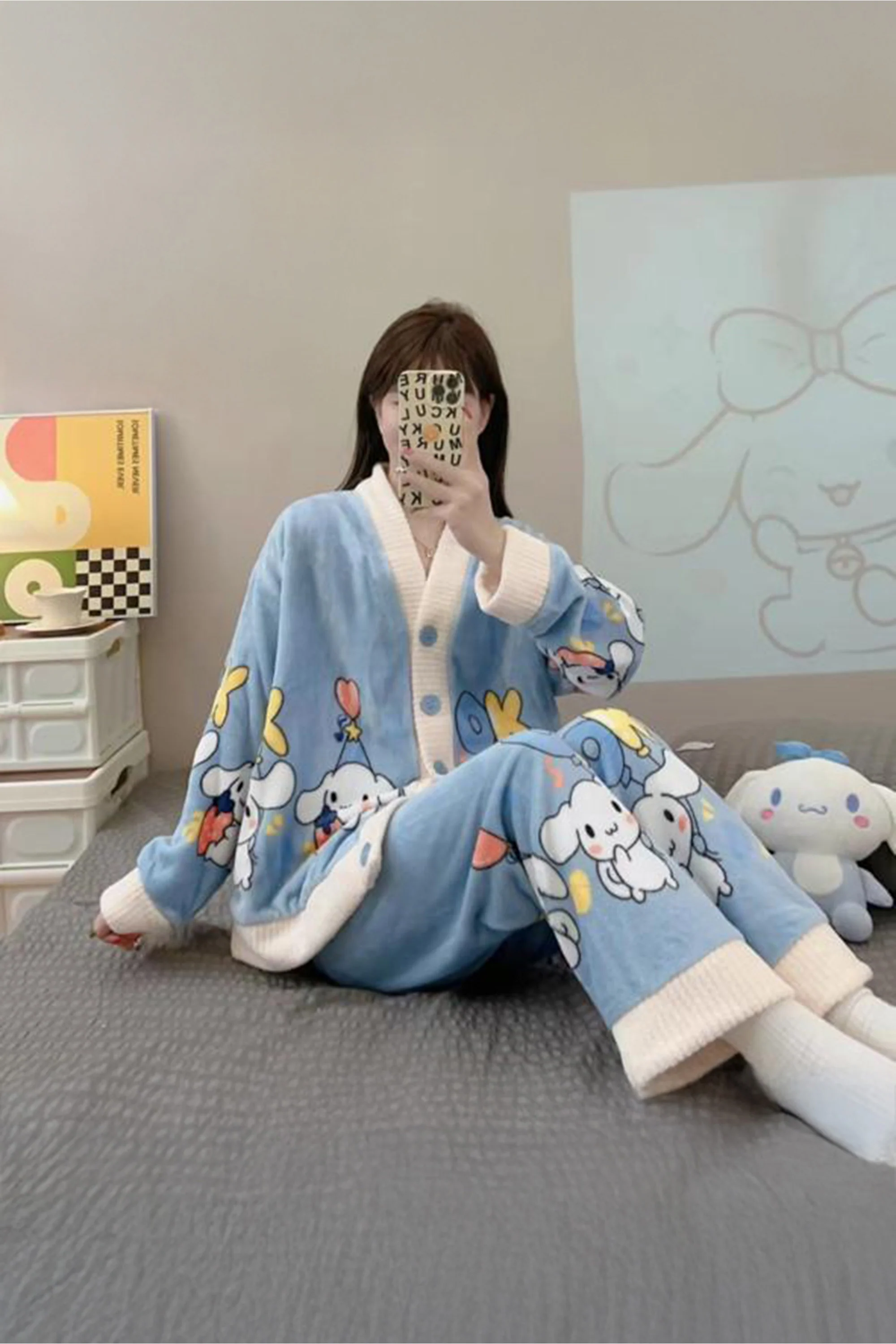 Character Print Sleepwear Ensemble