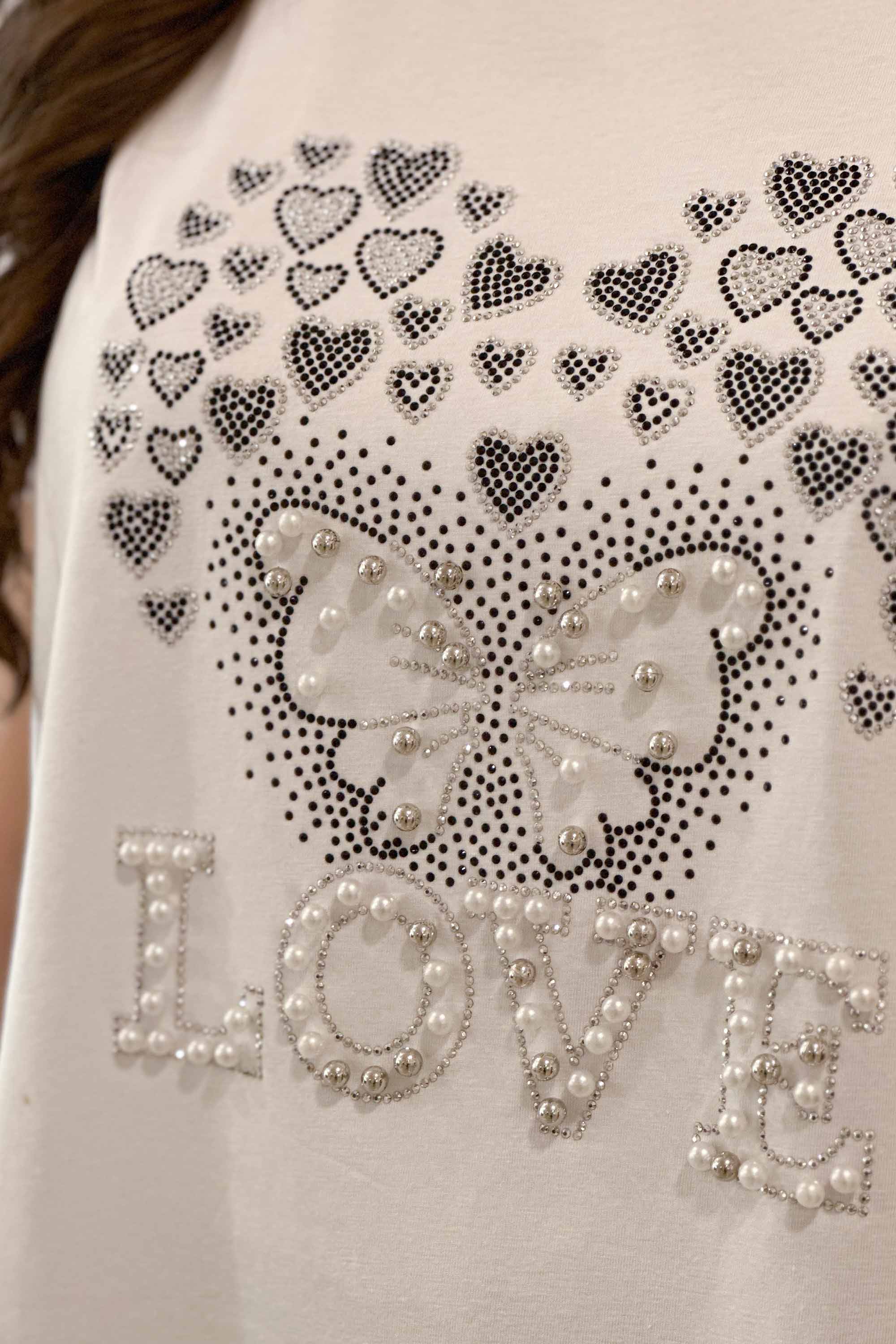 Cotton T-shirt Hearts