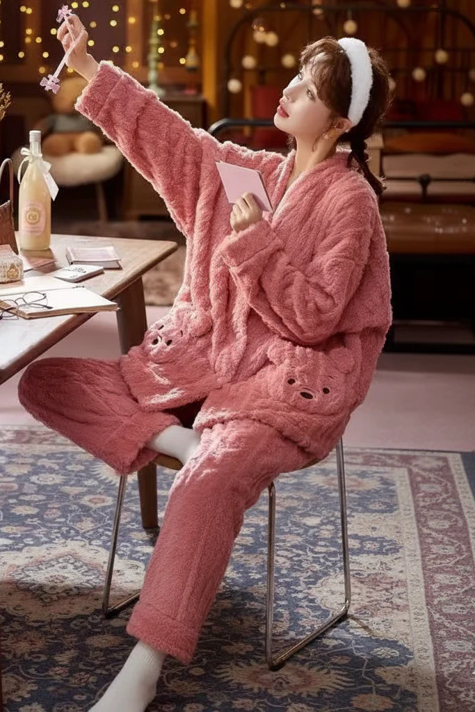 Pajama with Teddy Bear Pockets