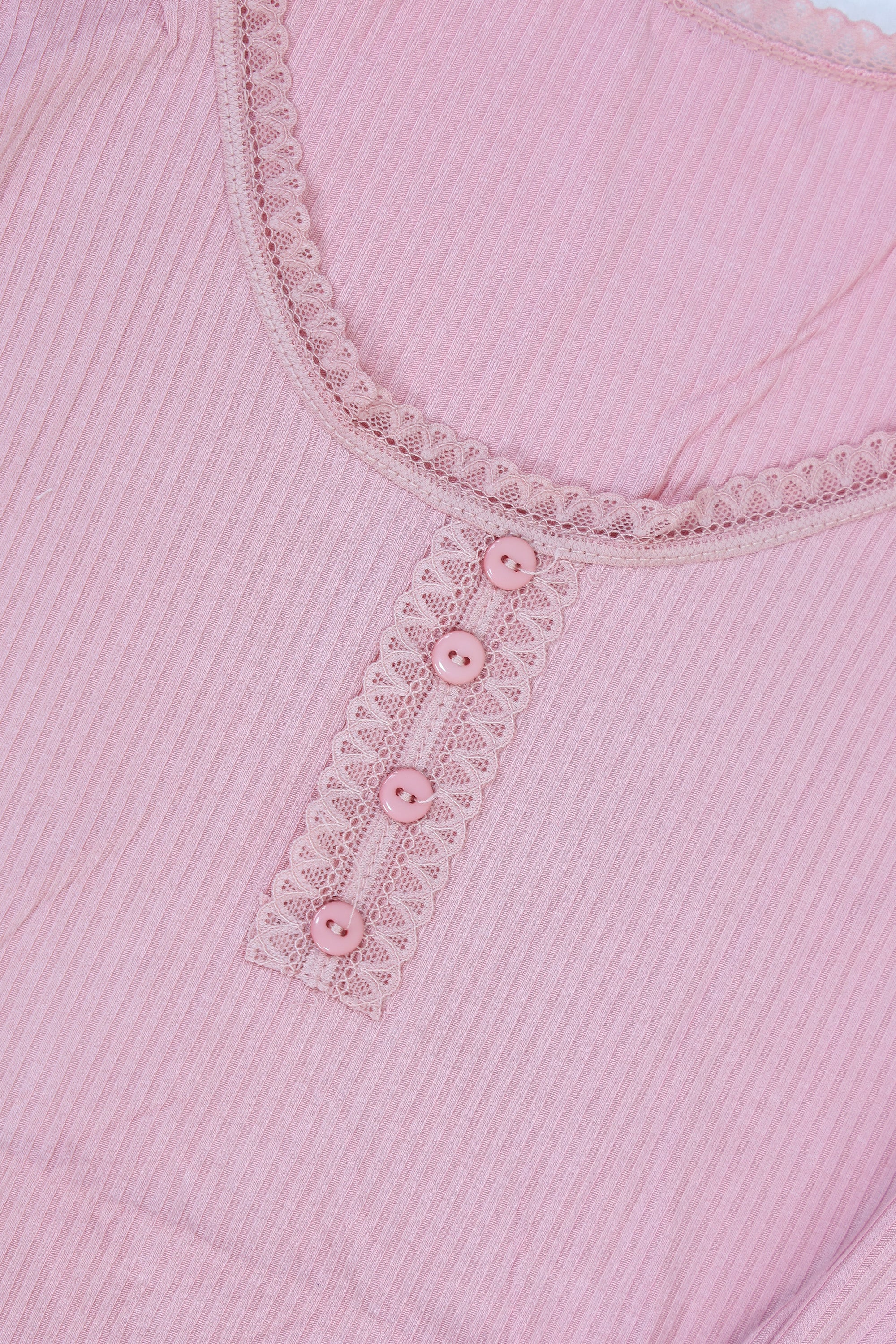 Lace-Trim Ribbed Undershirt