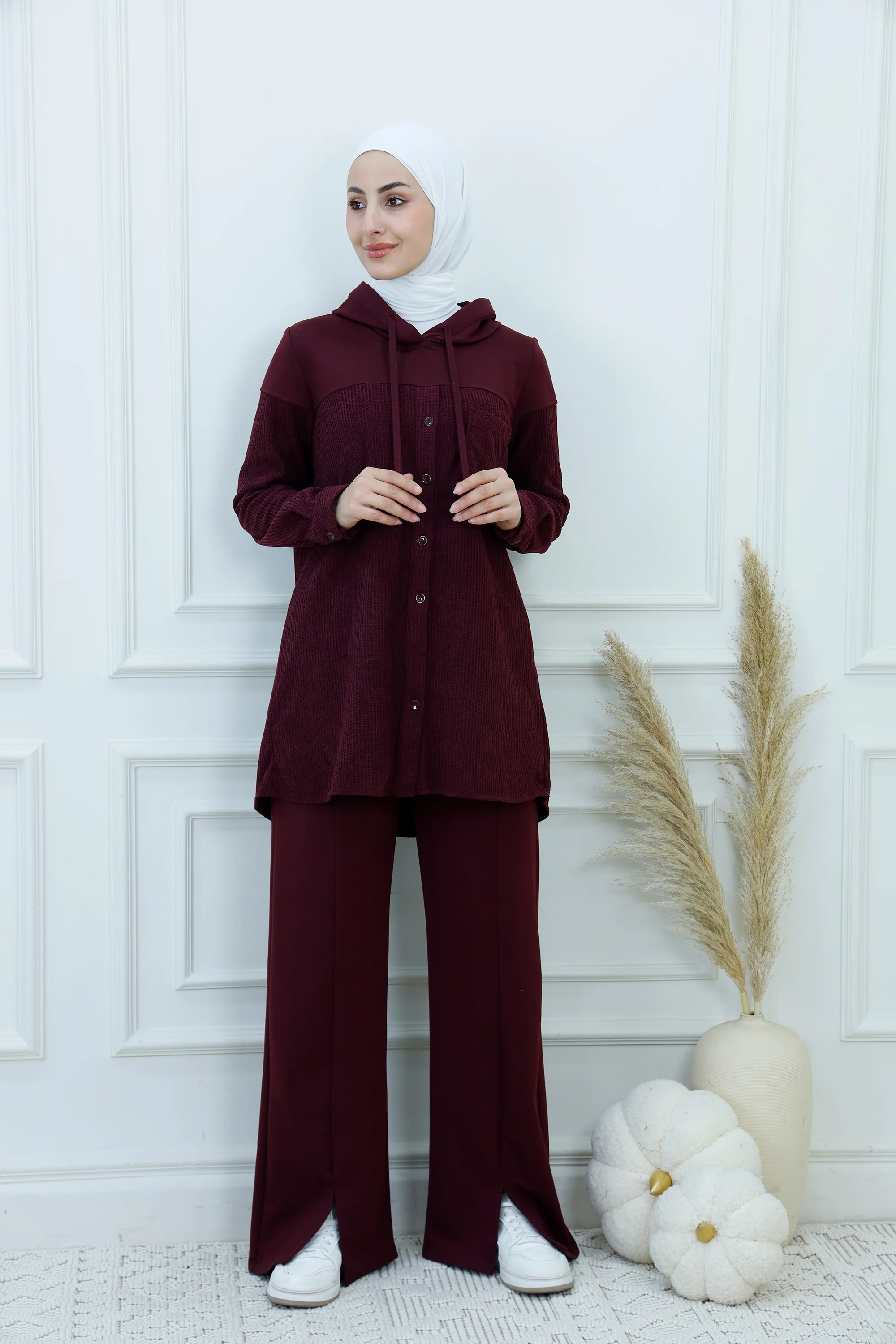 The Textured Panel Tunic Tracksuit with Pocket