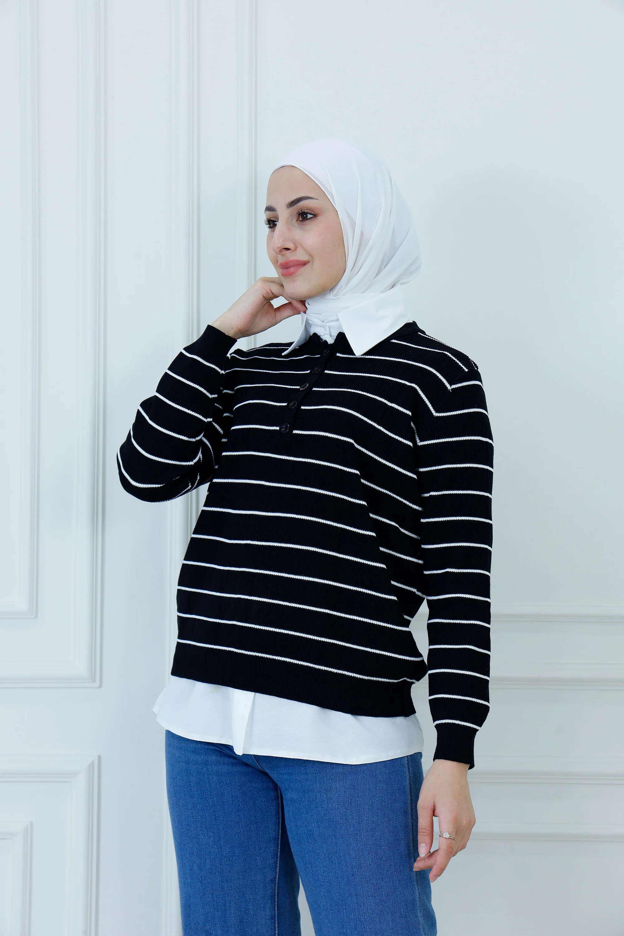 Striped Ribbed Knit Top