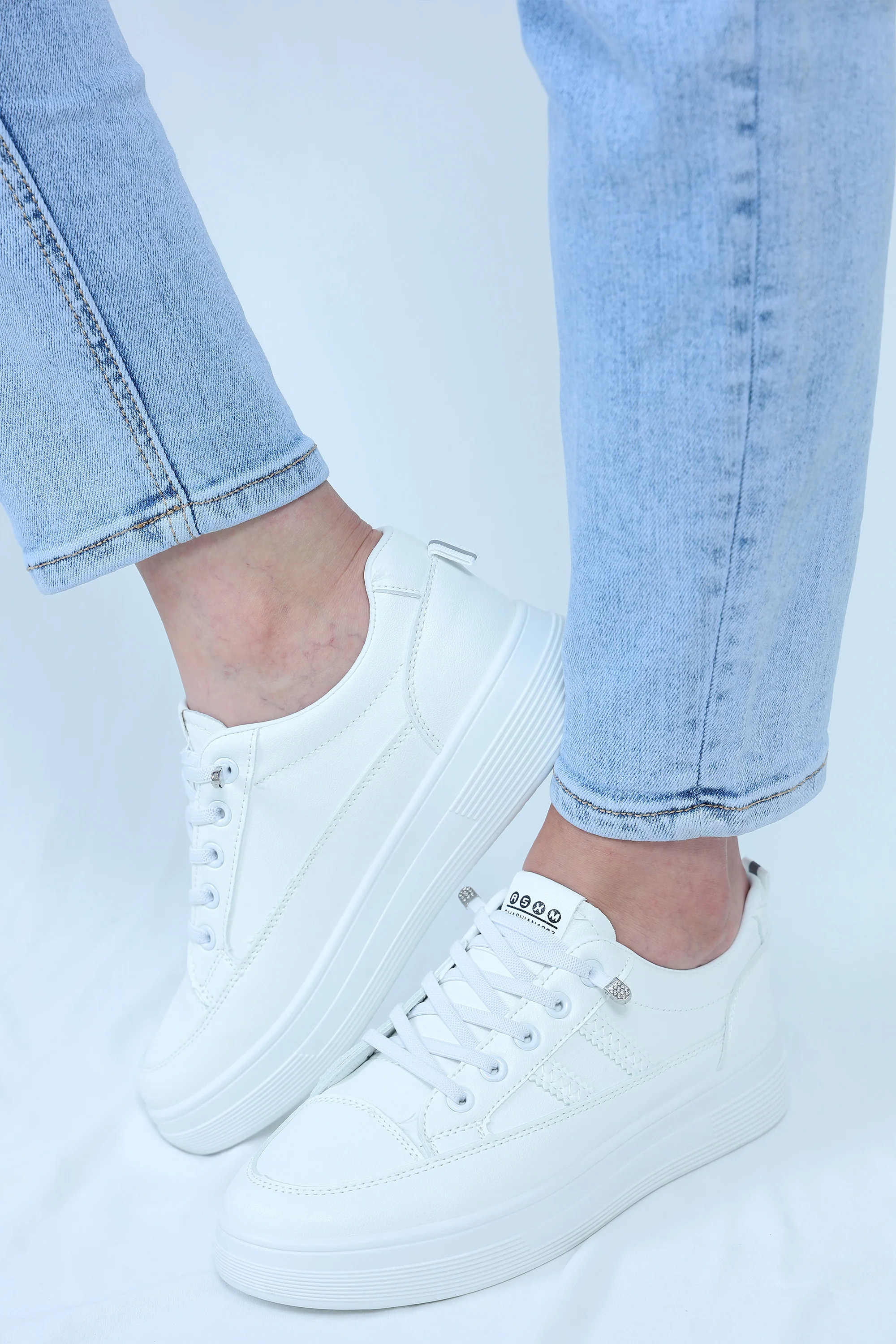 Classic White Platform Sneakers