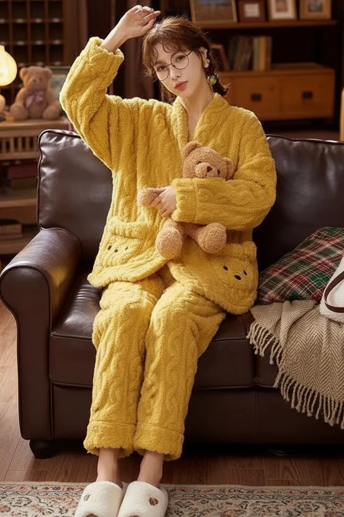 Pajama with Teddy Bear Pockets
