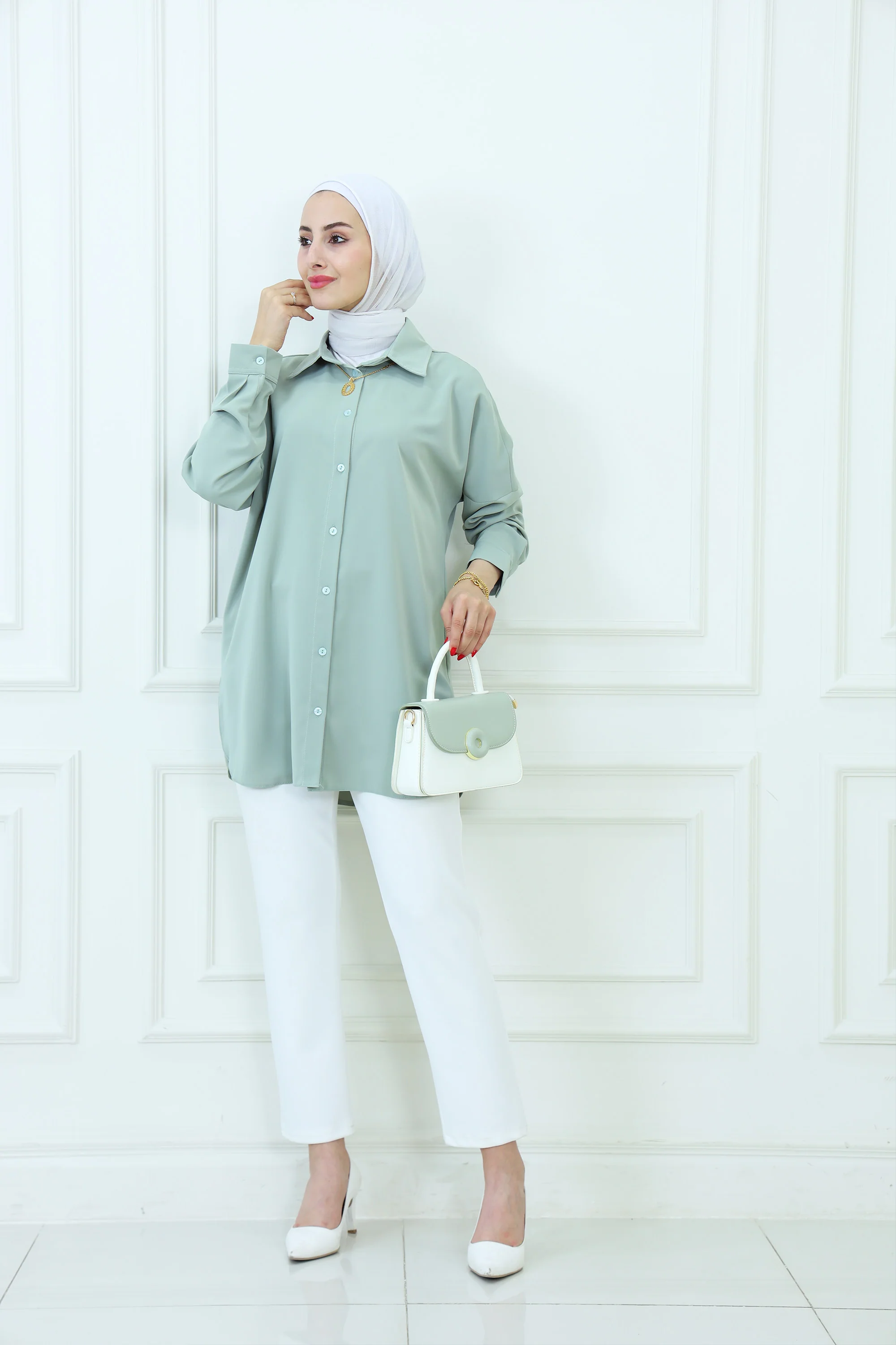 Boyfriend Fit Plain Shirt