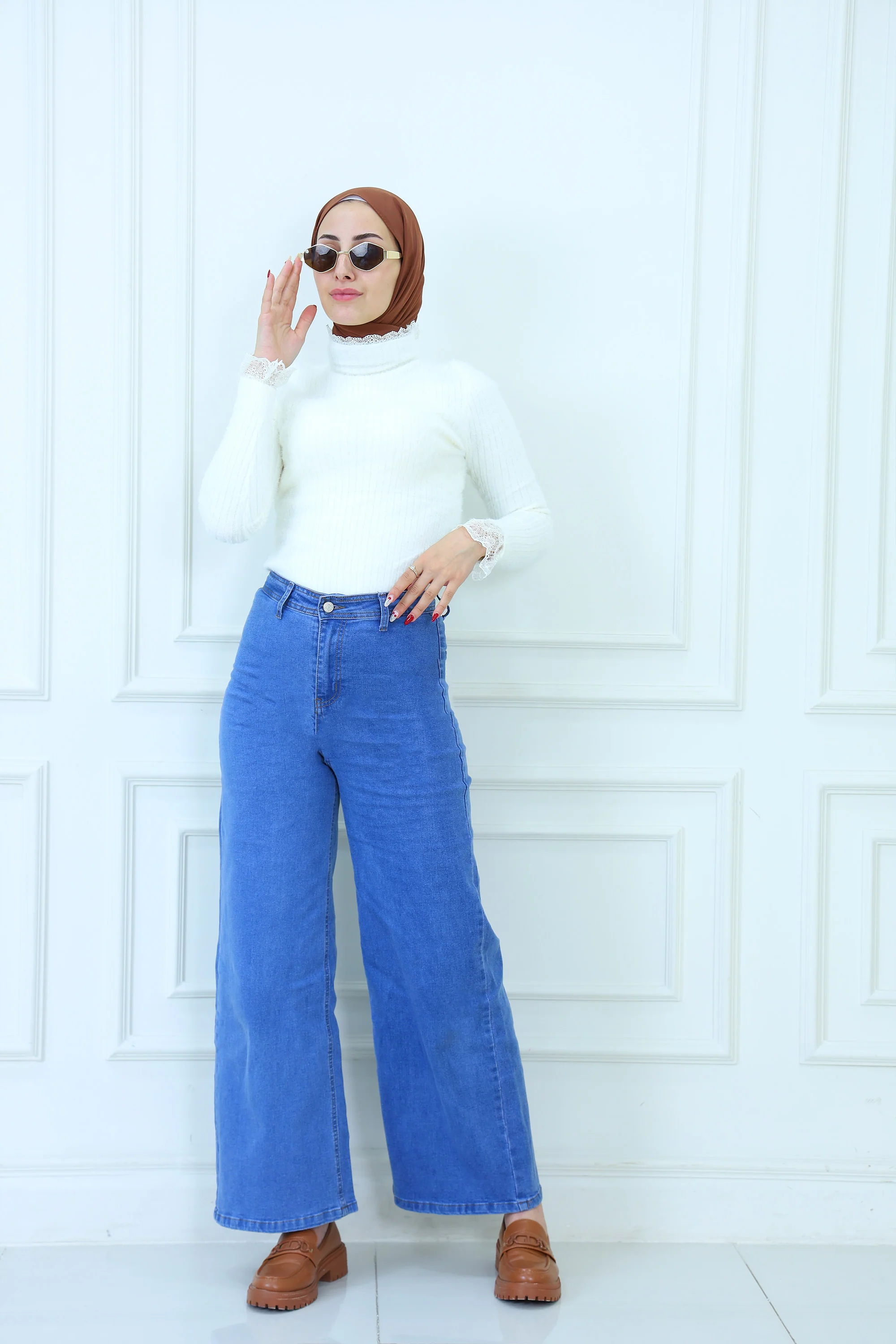 High-Waist Wide Leg Jeans for Women