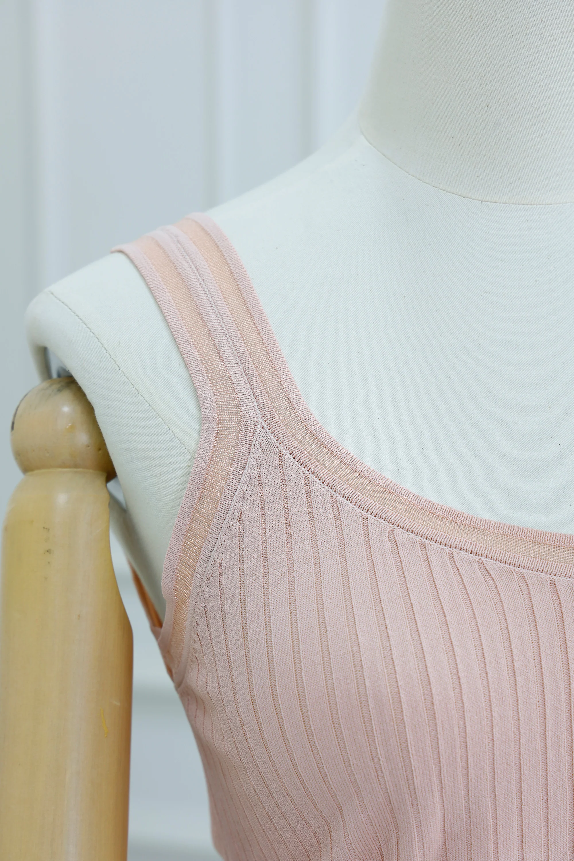 Trim Ribbed Knit Undershirt