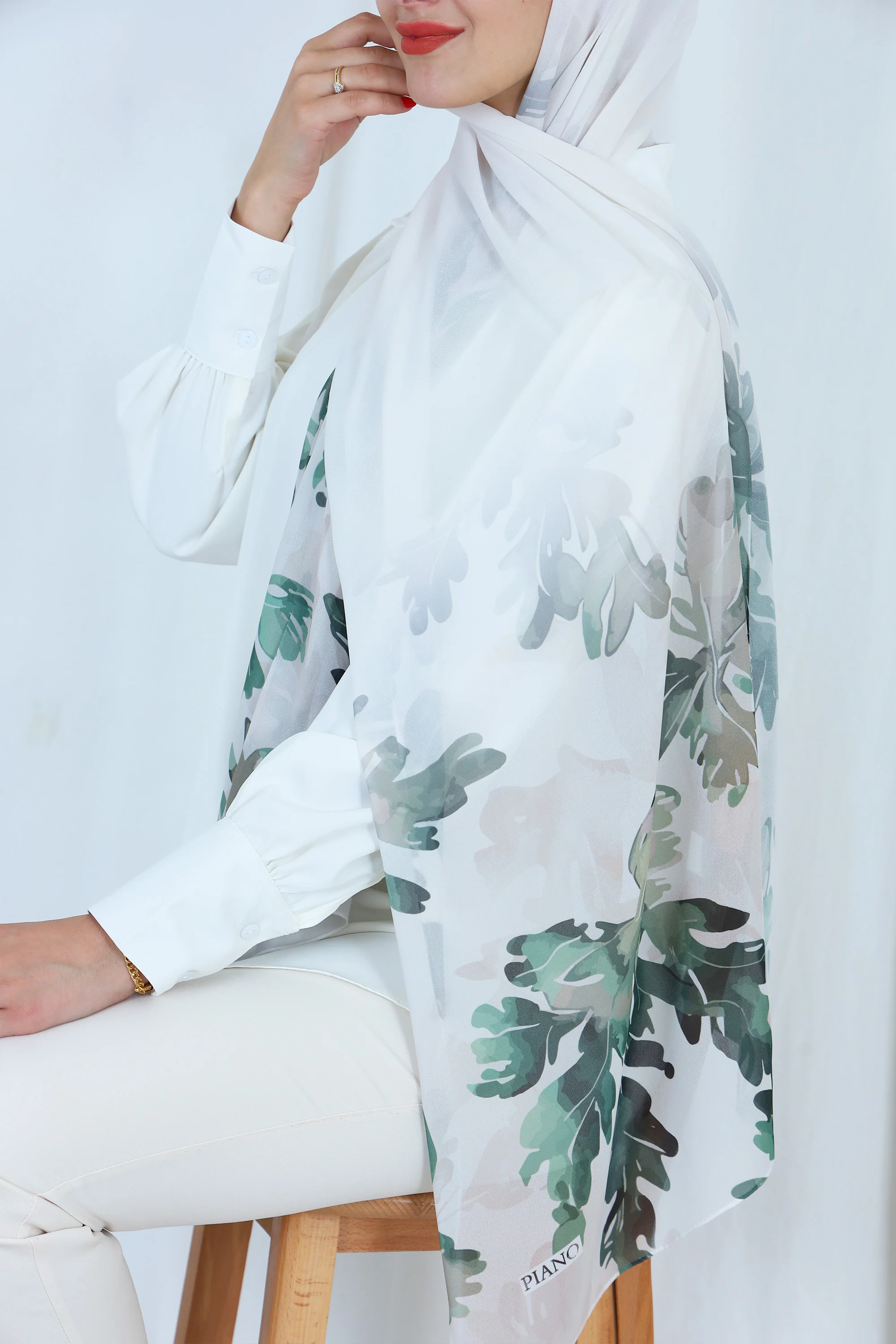 Patterned Chiffon Hijab