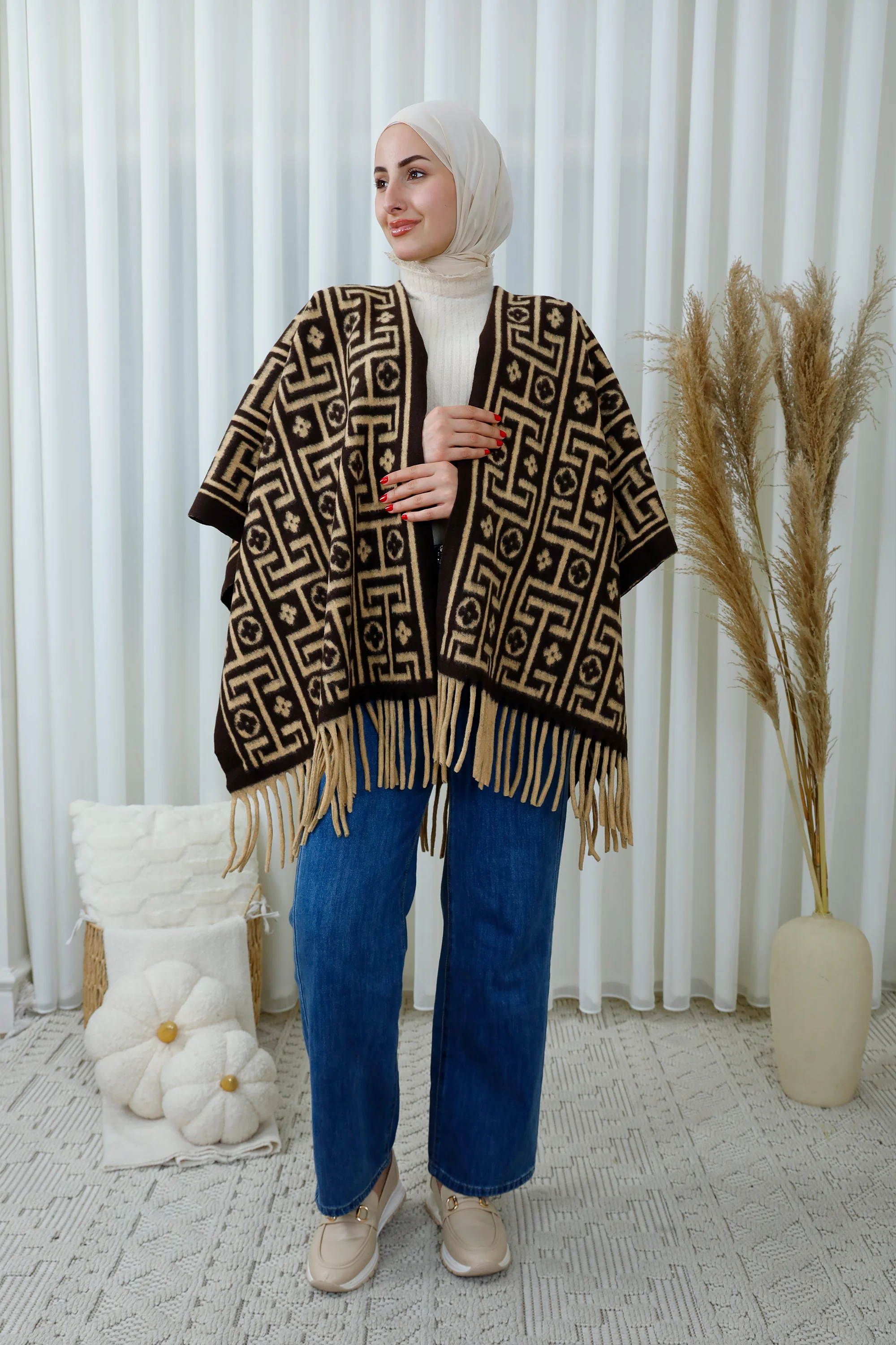 Geometric Pattern Winter Scarf