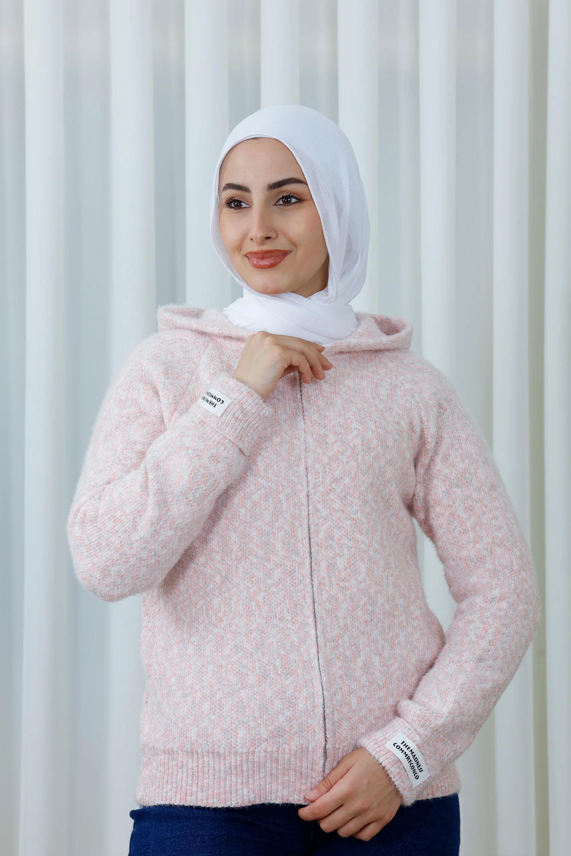 Soft Hooded Knit Zip Jacket