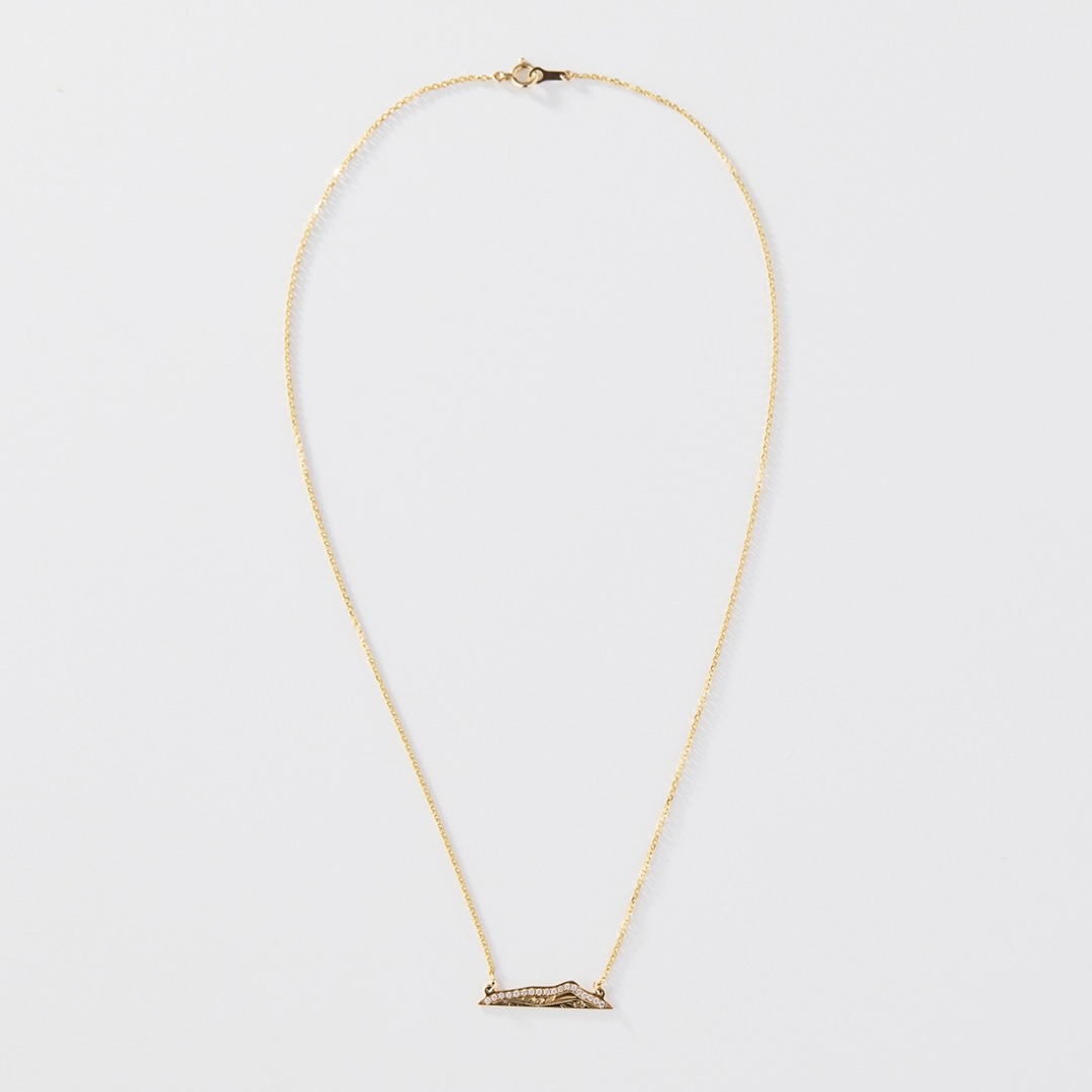 Hawaiian Jewelry/14KYG/Diamond Head Necklace/Diamond