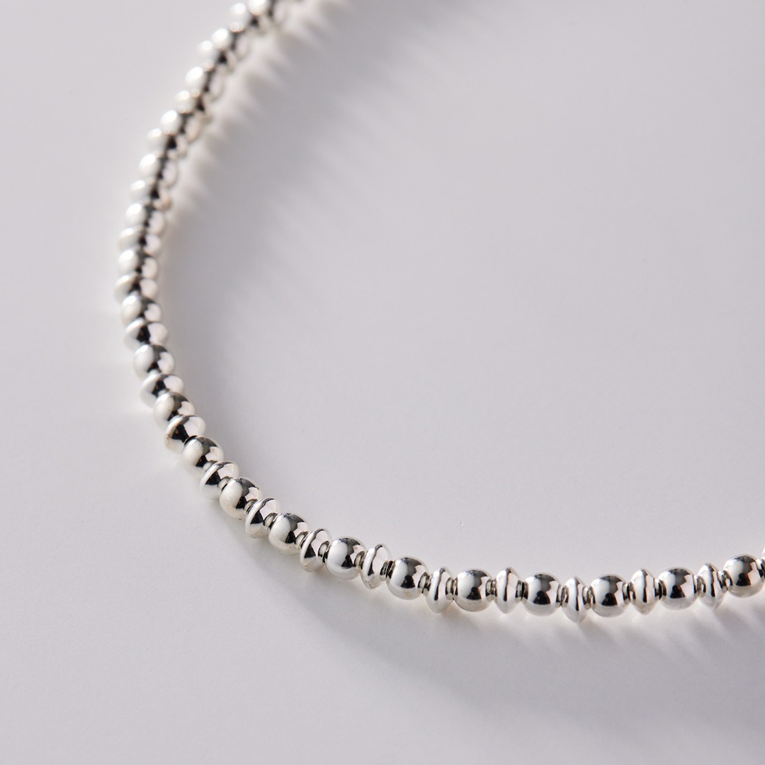 Silver beads Anklet
