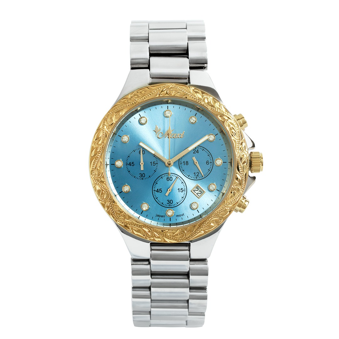 Hawaiian Jewelry / Stainless Steel / Silver x Gold / Ao Aqua Watch