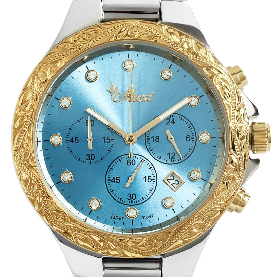 Hawaiian Jewelry / Stainless Steel / Silver x Gold / Ao Aqua Watch