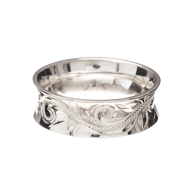 Hawaiian Jewelry / Silver 925 / Curl Inside Ring / 6mm