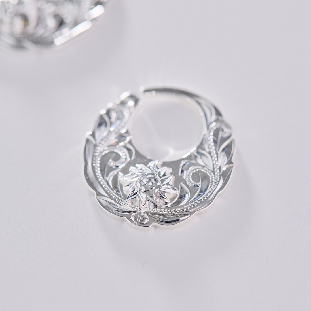 Hawaiian Jewelry / Silver 925 / La Circle Earrings