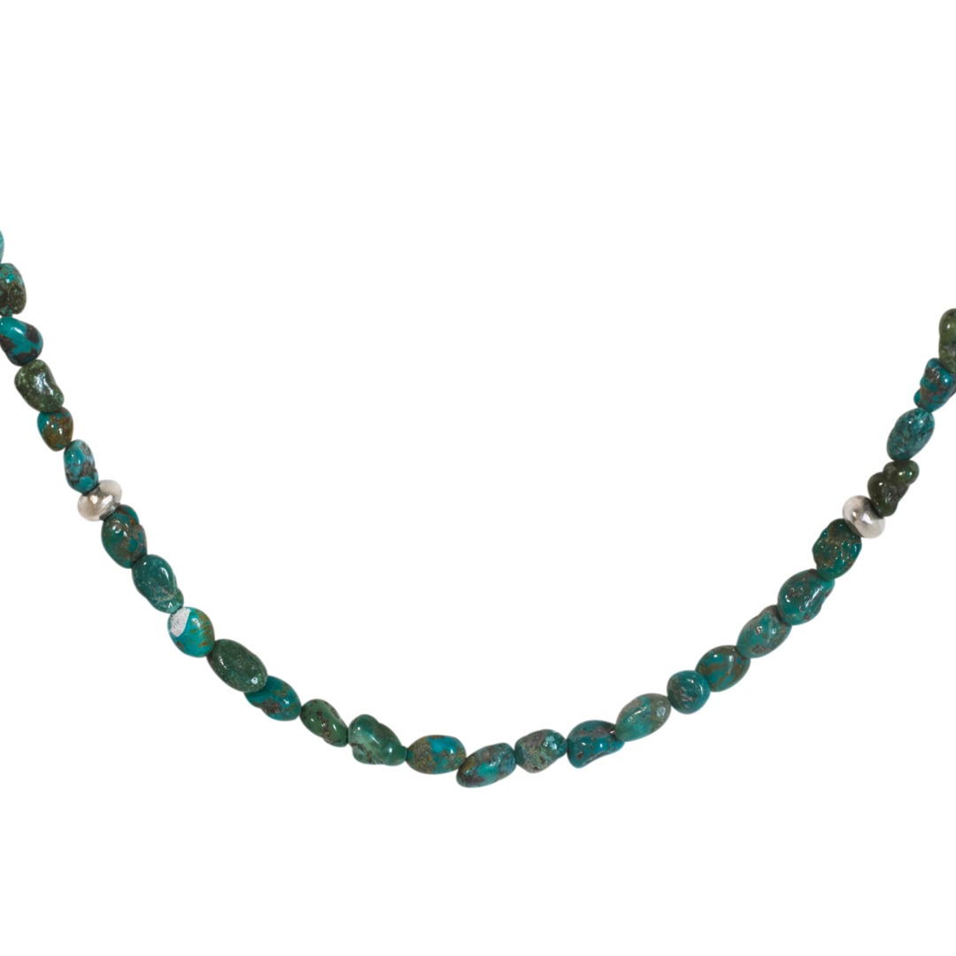 Tumbled Turquoise Necklace/SILVER925/60cm