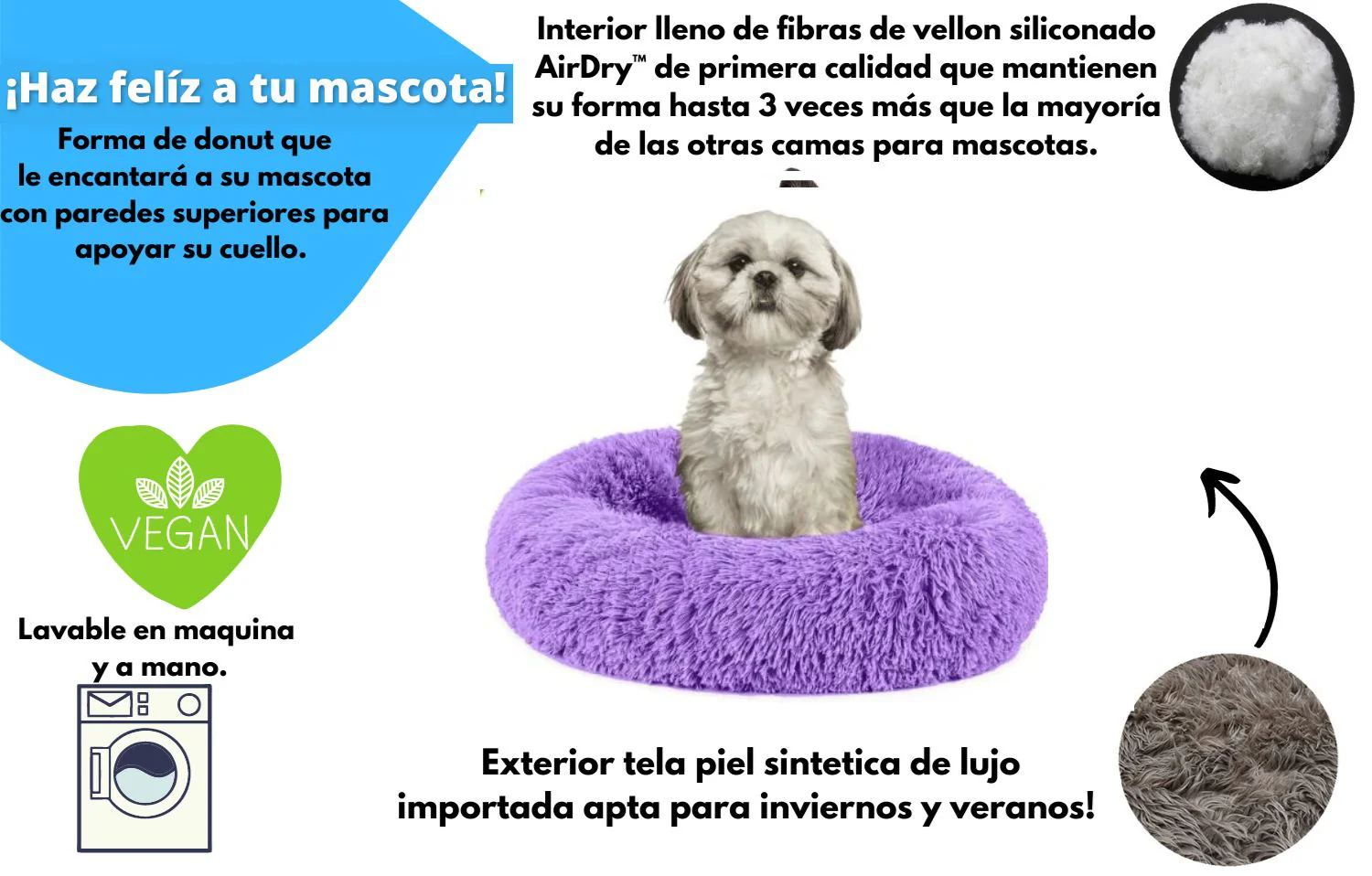[COMBO] Camita Anti-Estrés + Manta Anti-Estrés Para Mascotas + Almohadita en Peluche de Obsequio 🎁
