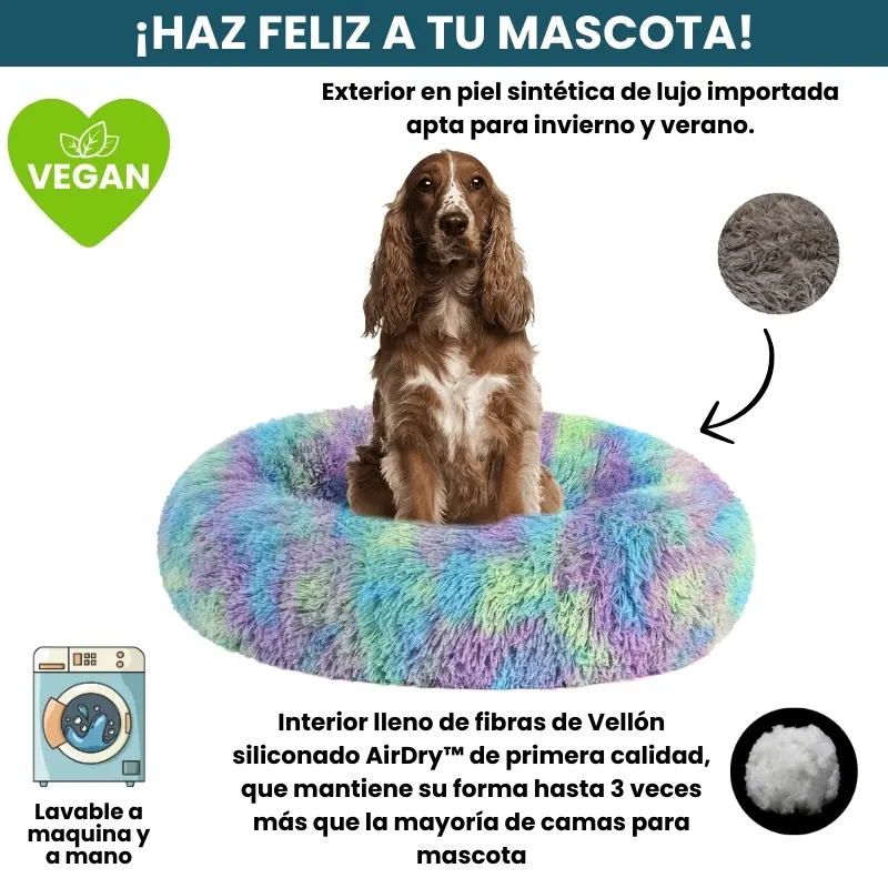 [Combo] Cama PREMIUM Antiestrés Para Perros Mascotikos™ + Manta Anti-Estrés + Almohadita De Regalo 🎁