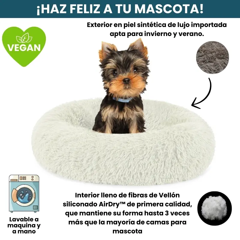 [Combo] Cama PREMIUM Antiestrés Para Perros Mascotikos™ + Manta Anti-Estrés + Almohadita De Regalo 🎁