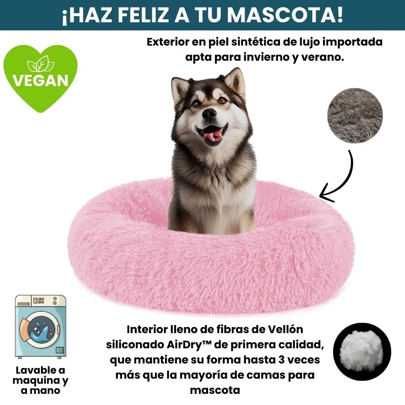 [Combo] Cama PREMIUM Antiestrés Para Perros Mascotikos™ + Manta Anti-Estrés + Almohadita De Regalo 🎁