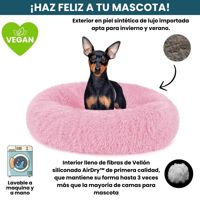 [Combo] Cama PREMIUM Antiestrés Para Perros Mascotikos™ + Manta Anti-Estrés + Almohadita De Regalo 🎁